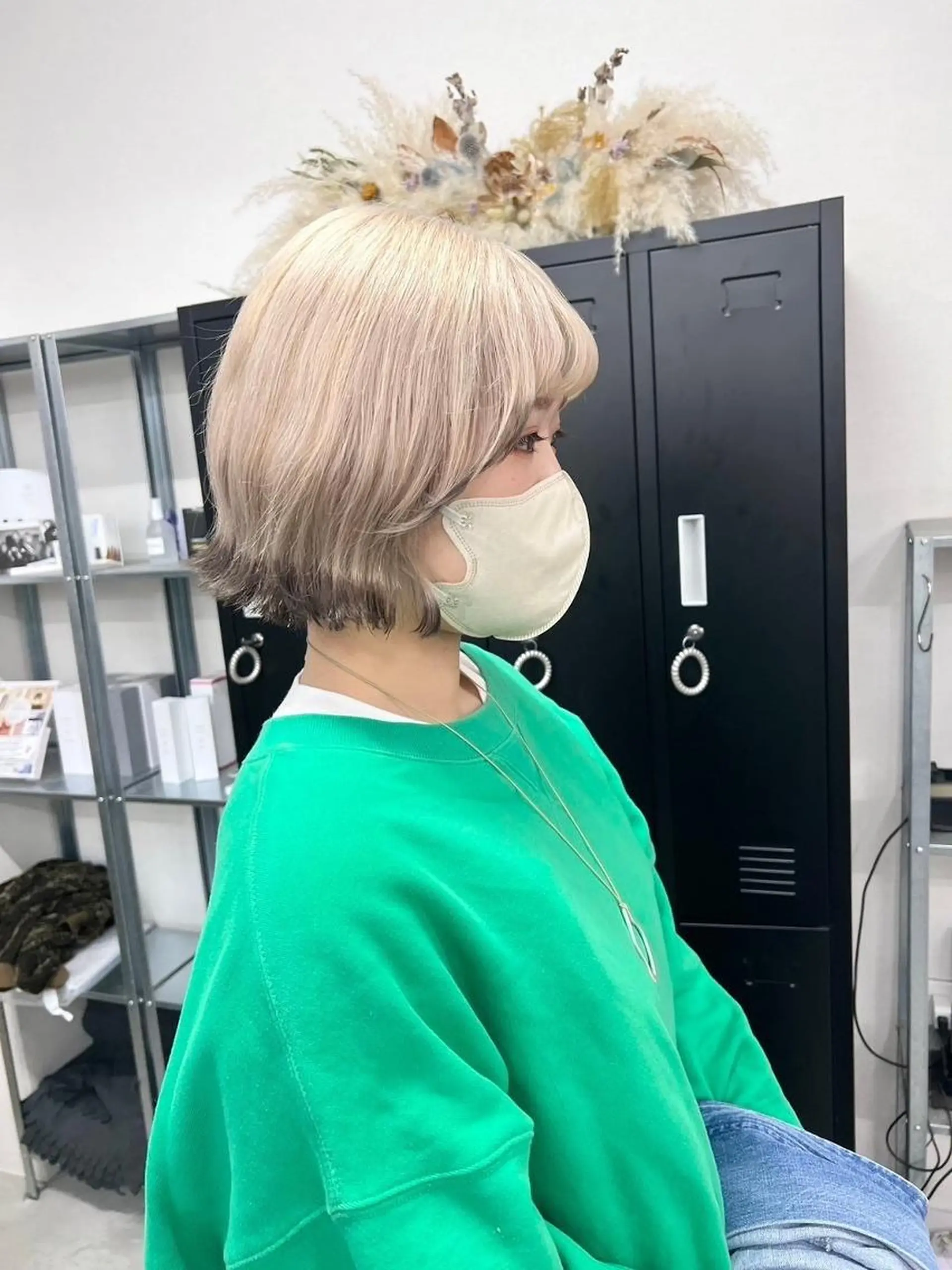 カラー セミロング カラーソムリエ認定 茶屋町Eir岩本のヘアスタイル