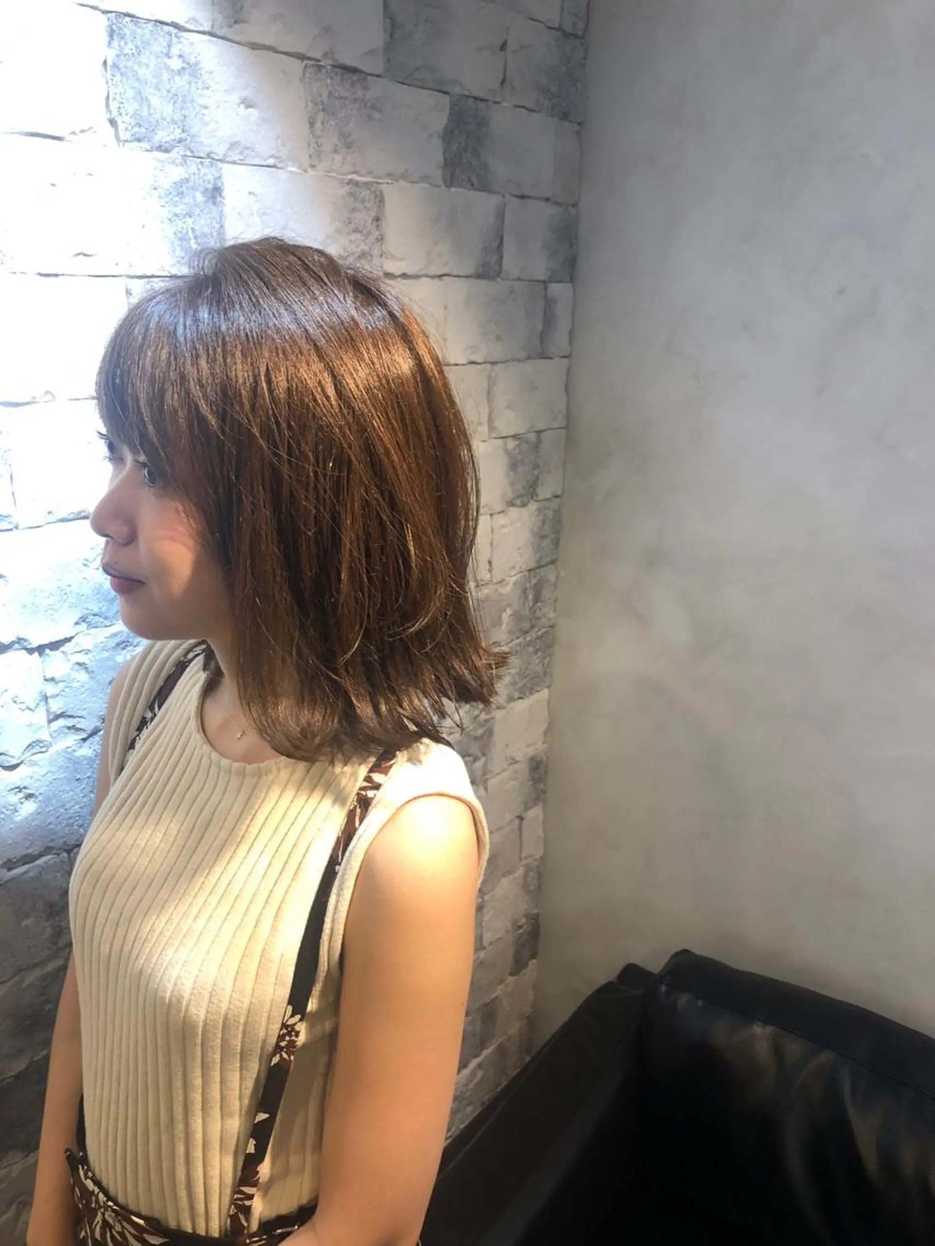 ミディアム カラー グレージュ イルミナカラー ボブ 綺麗な髪質にしたい方 限定🌈清水　祥のヘアスタイル