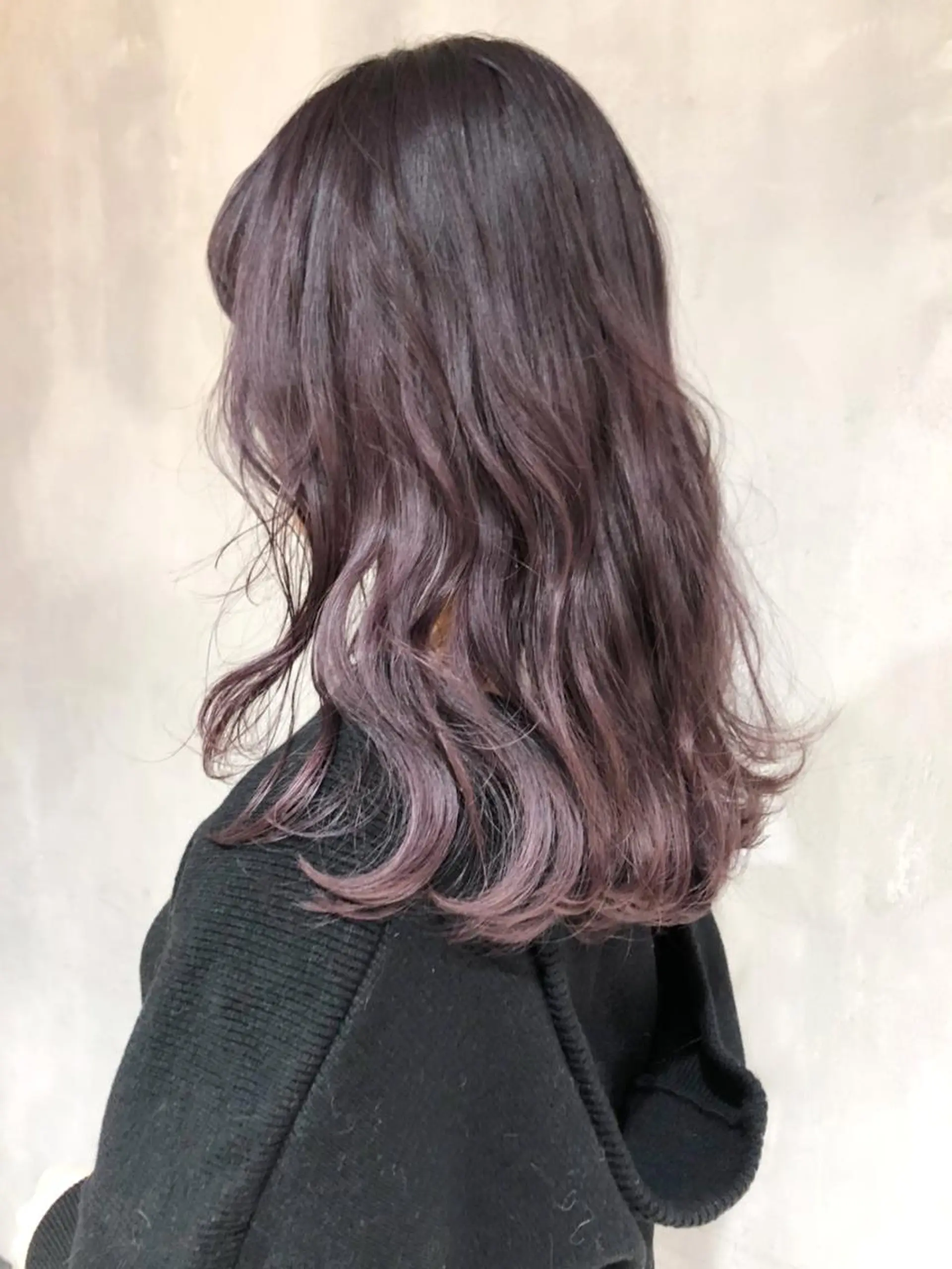 セミロング カラー パーマ ヘアアレンジ グラデーションカラー パープルカラー ITbyALBUM 中野店のヘアスタイル