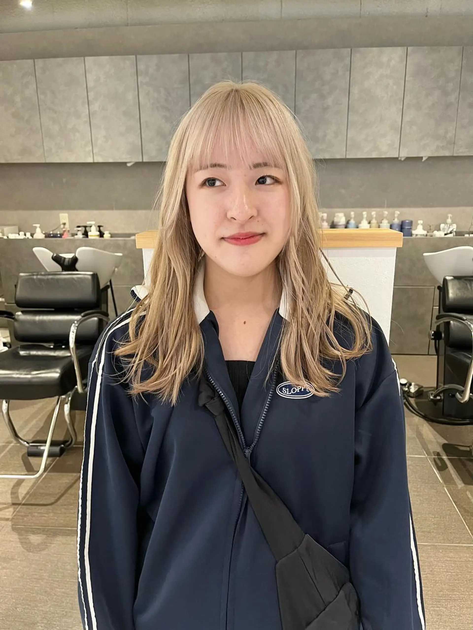 ロング カラー ベージュカラー ブリーチ ブロンド ケアブリーチ ダブルカラー カット ヘアカラー ショート/パーマ/ カラー/FUKOのヘアスタイル