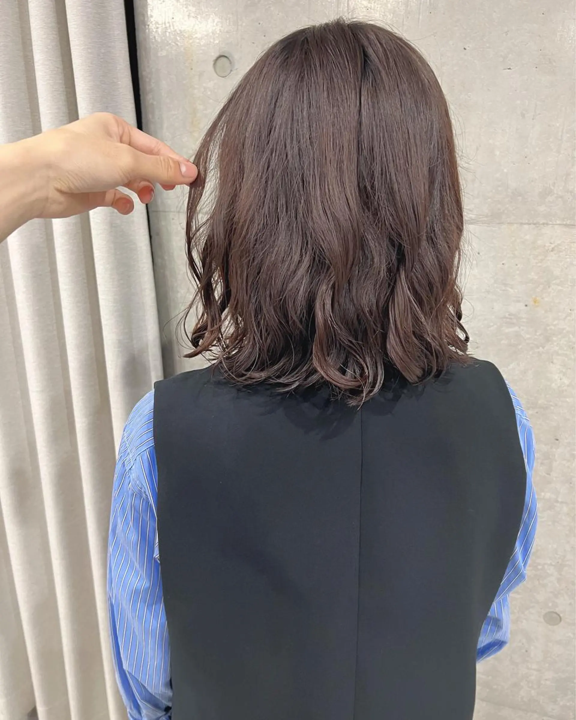 ミディアム パーマ ボブパーマコテ巻き風 パーマNo1深江秀平のヘアスタイル