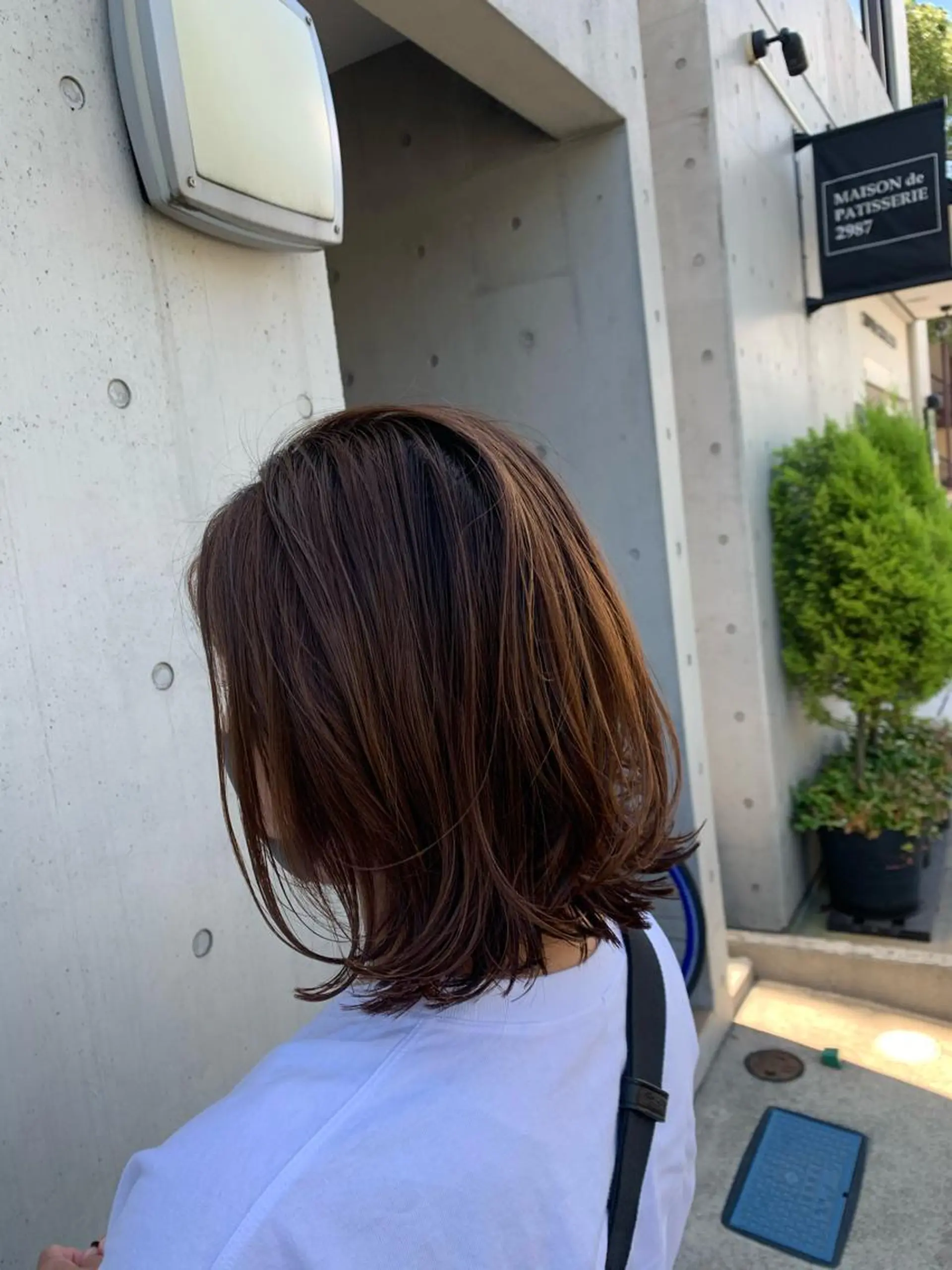 ミディアム ヘアカラー 通い続けられるサロン ママ美容師　明日香のヘアスタイル