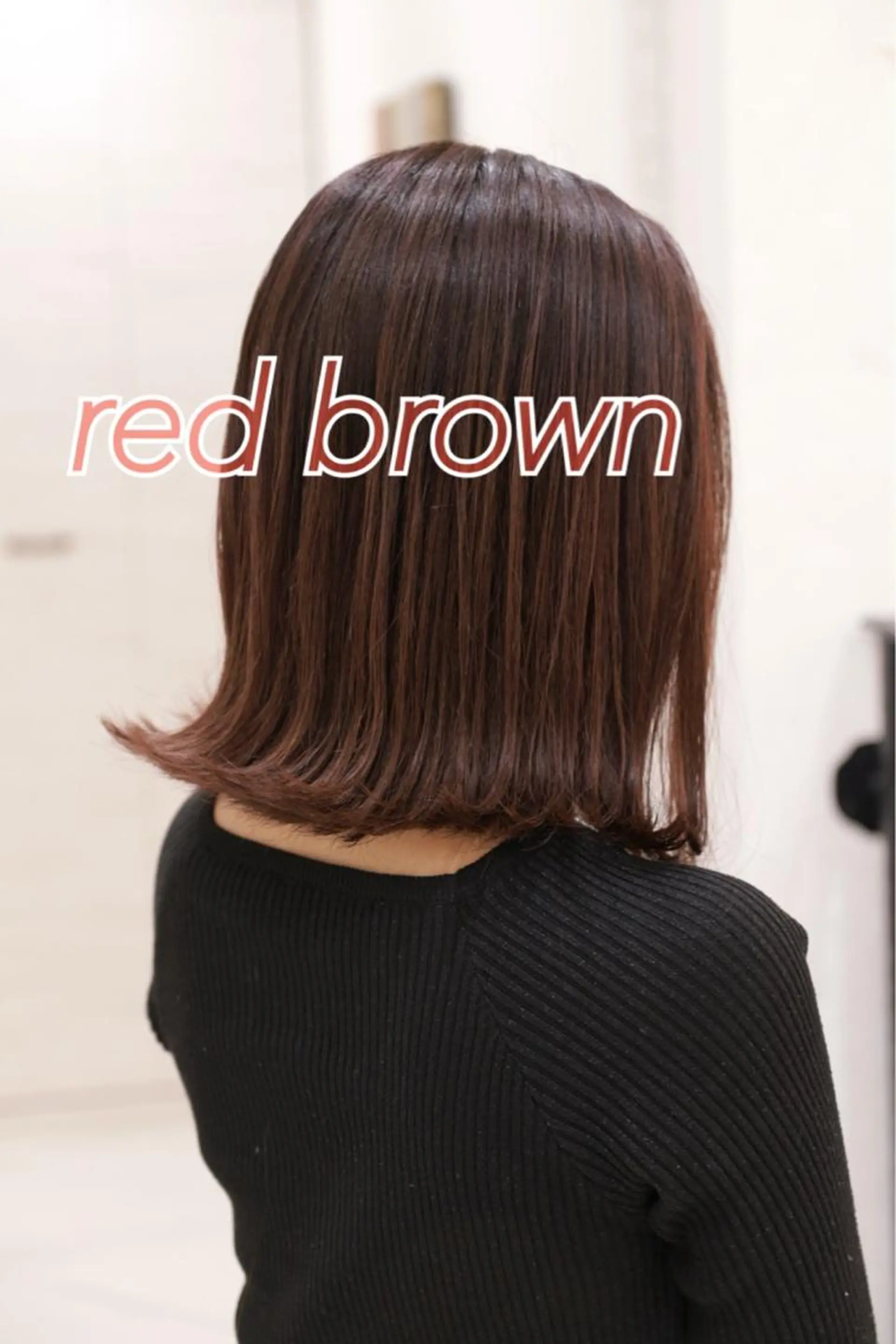 ミディアム カラー ブラウンカラー レッドカラー レッドブラウン 斉藤 貴也のヘアスタイル