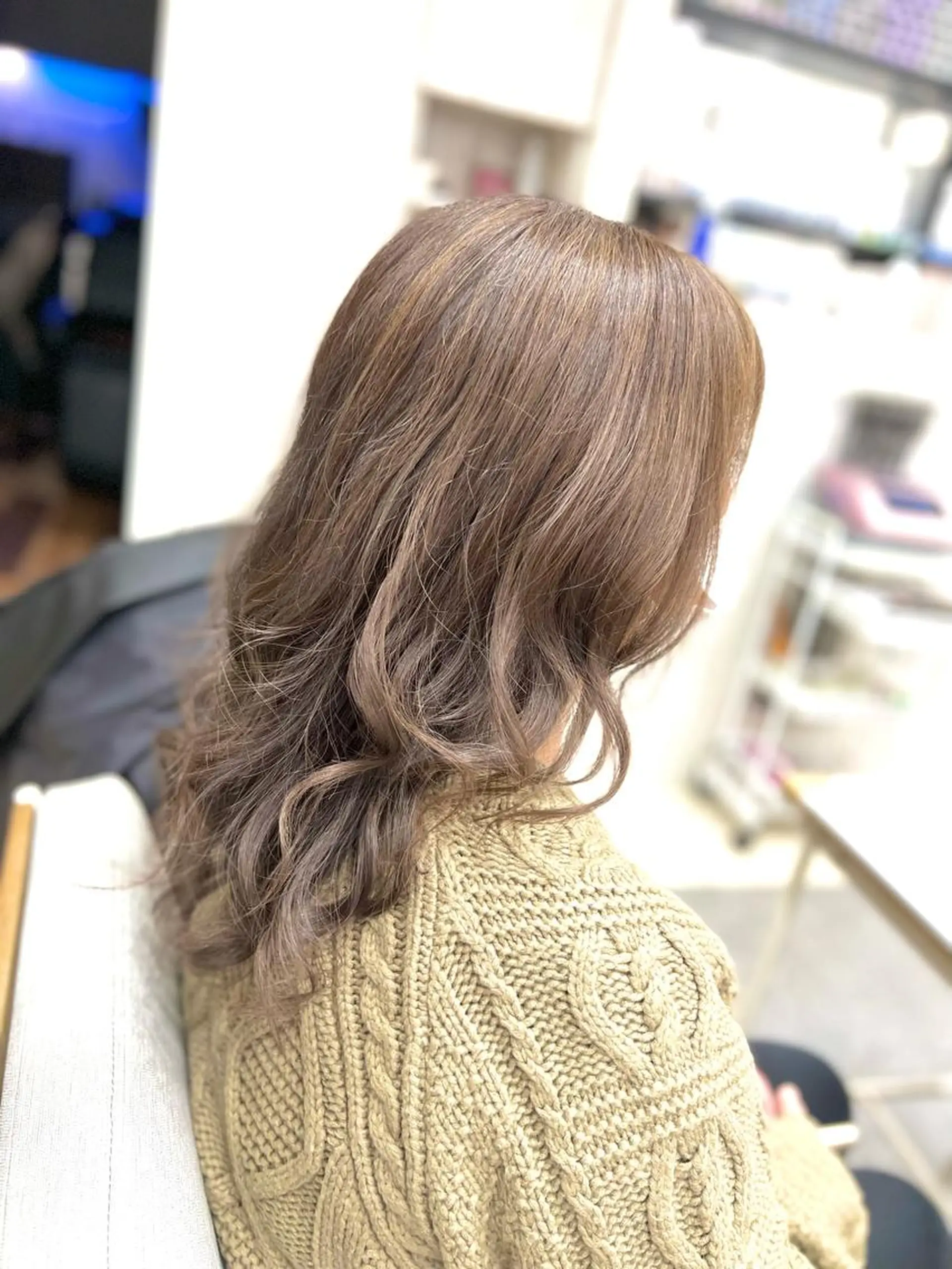 セミロング カラー ヘアカラー 太白区/白髪ぼかし ハイライト/千葉達人のヘアスタイル