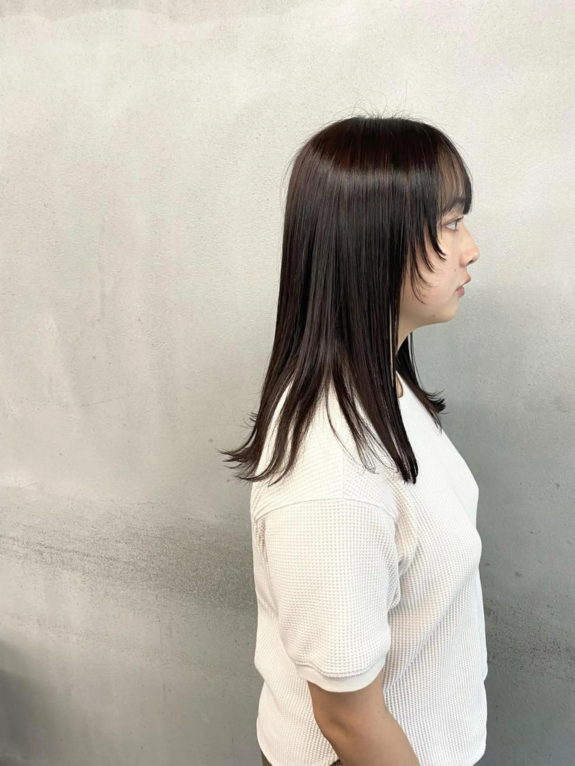セミロング カラー ヘアアレンジ ブラウンカラー オレンジ オレンジブラウン 顔まわりレイヤー レイヤーカット カット ヘアカラー #tag 佐藤璃美のヘアスタイル