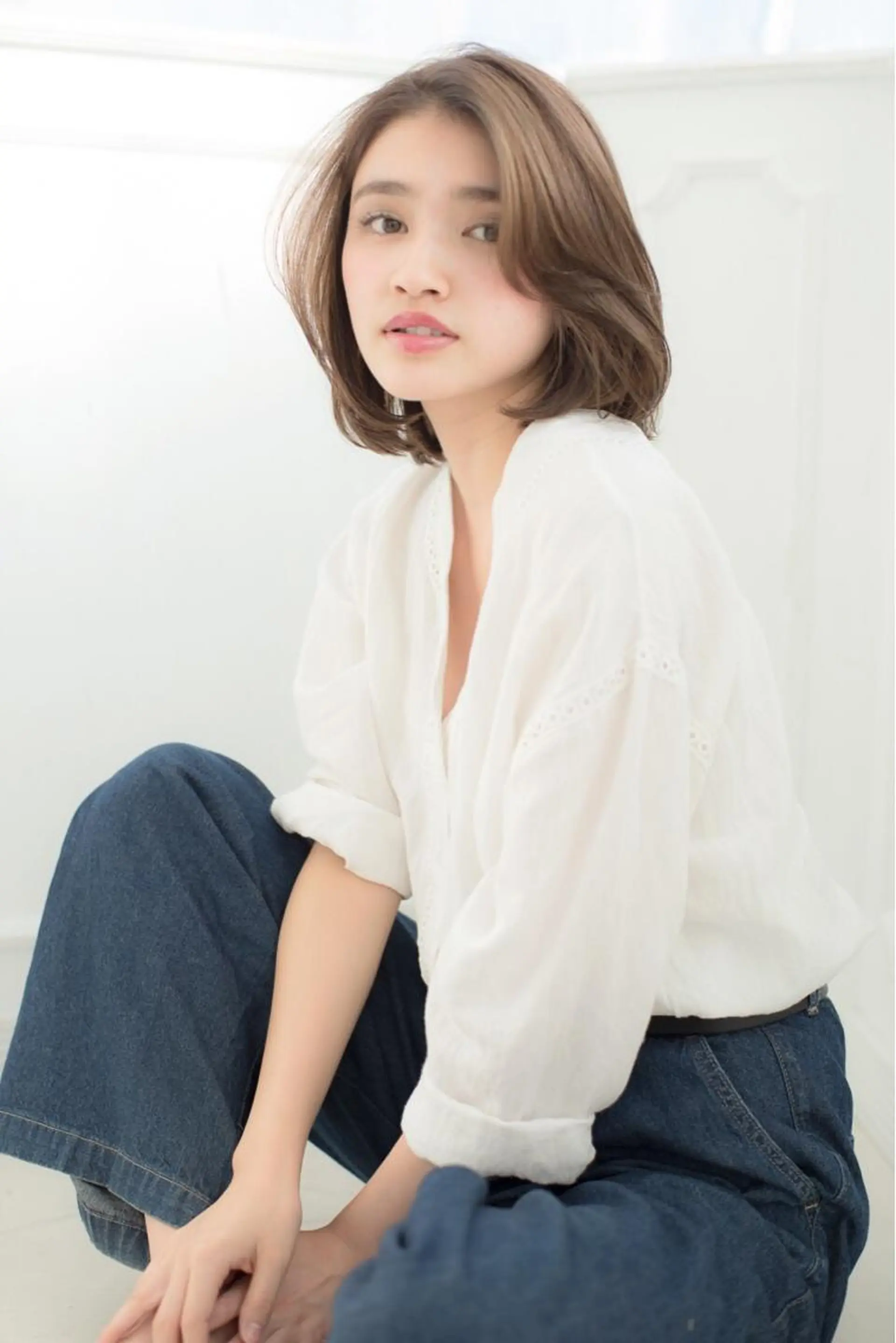 ミディアム 髪質改善ayame 横山諒のヘアスタイル