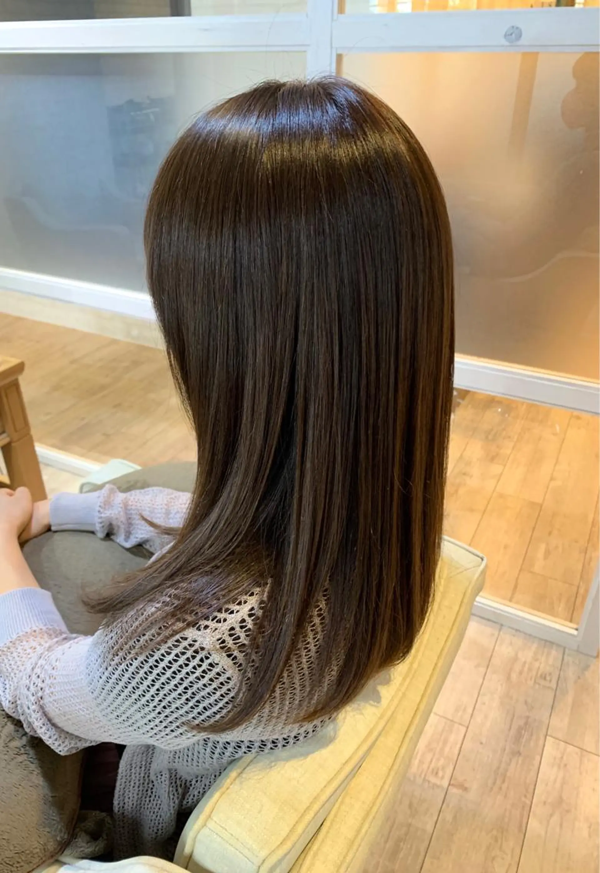 セミロング カラー アッシュ アッシュグレー アッシュグレージュ グレージュ 髪質改善 ヘアカラー トリートメント 🏆蔵前個室 美容院🏆　大川月央のヘアスタイル