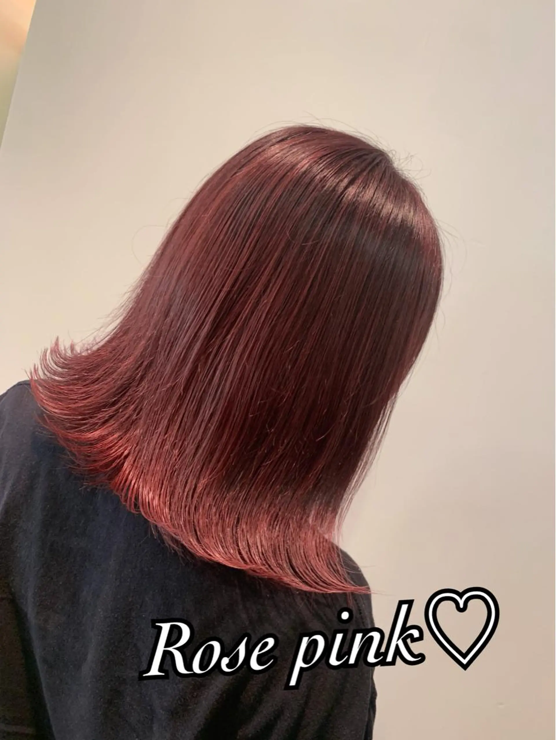 ミディアム カラー ピンクカラー ローズカラー Dia✂︎ 高澤優希のヘアスタイル