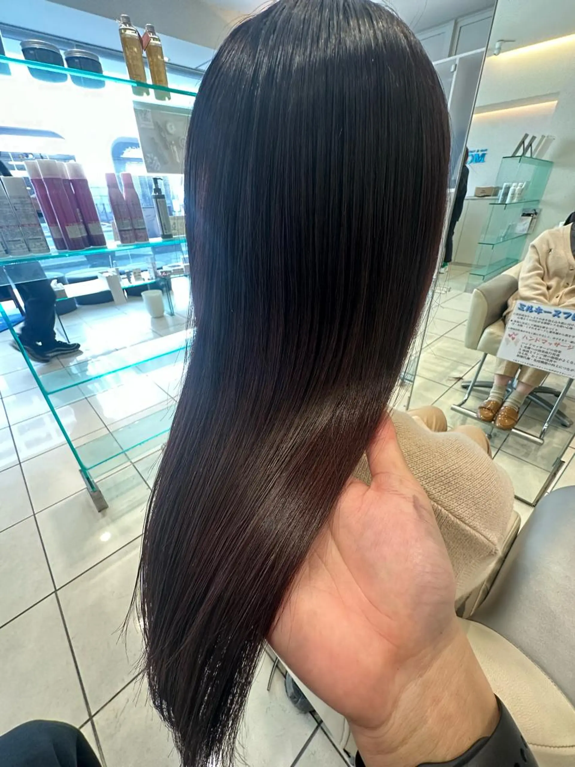 ロング カラー カット ヘアカラー トリートメント MODE K´s eau髪質改善特化のヘアスタイル