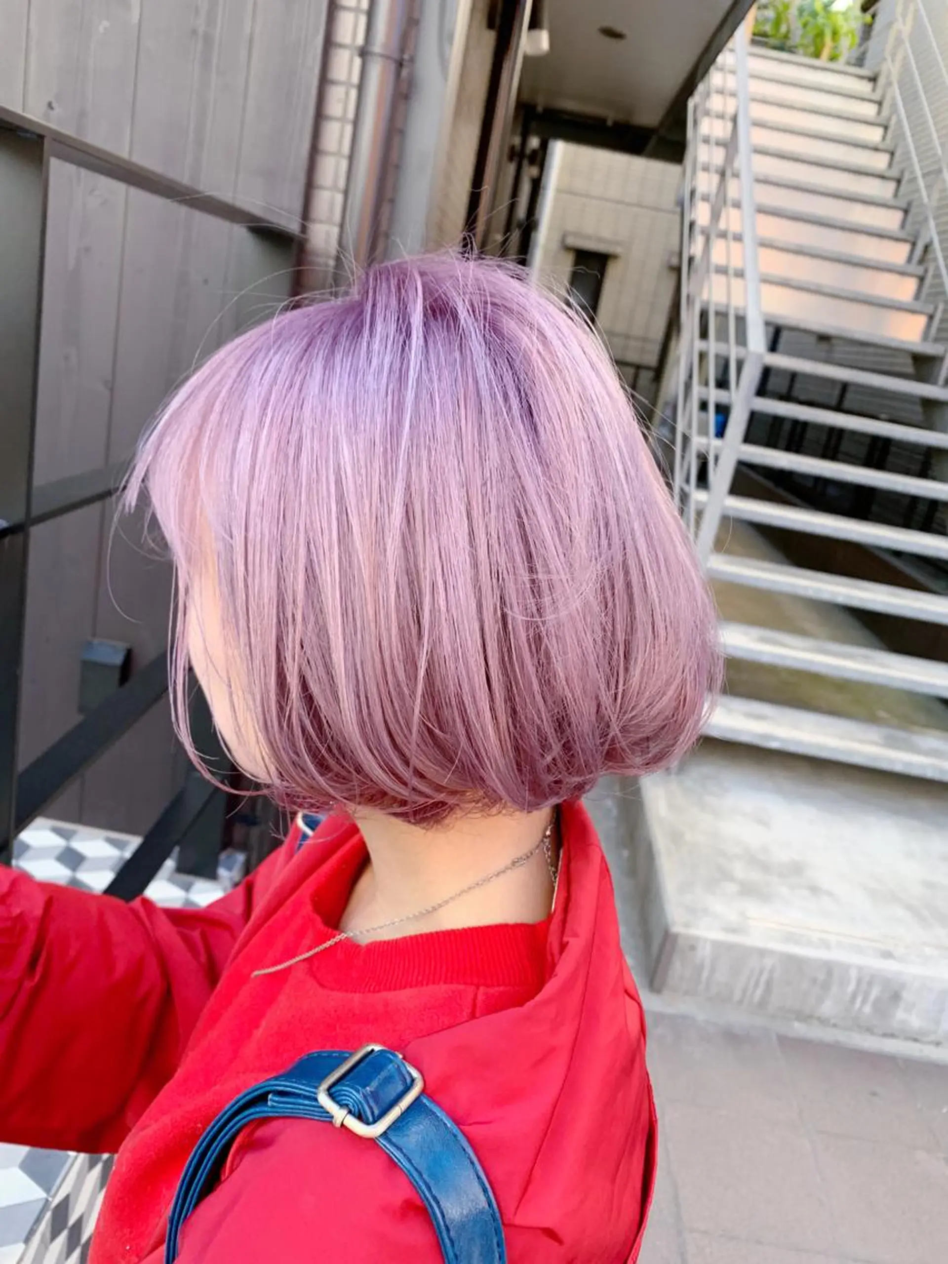 ショート カラー ブリーチ ピンクカラー 【完全マンツー 恵比寿】佐藤 翔のヘアスタイル