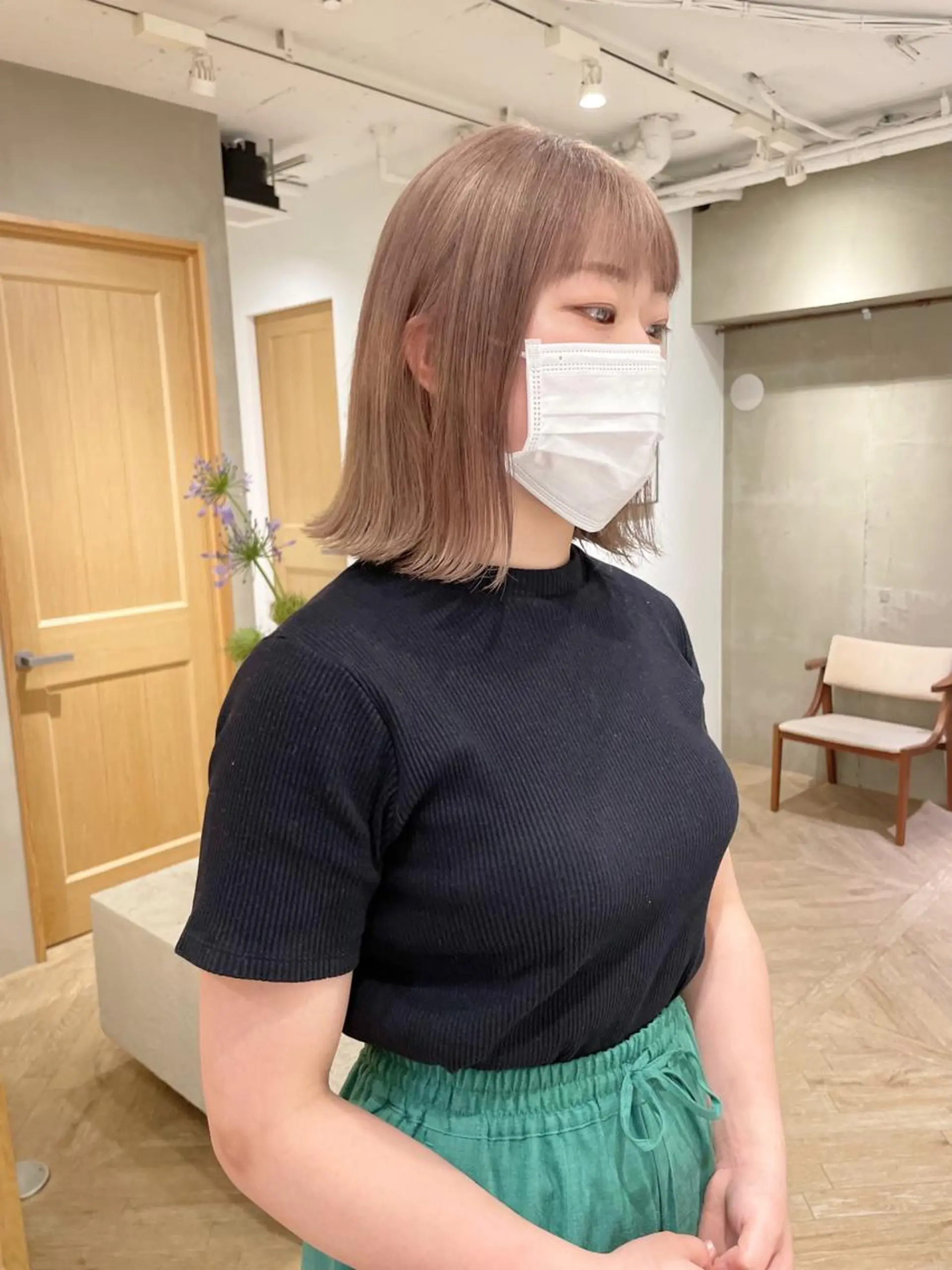 ミディアム ヘアカラー トリートメント ボブ/レイヤー 🌟梅田盛一🌟のヘアスタイル