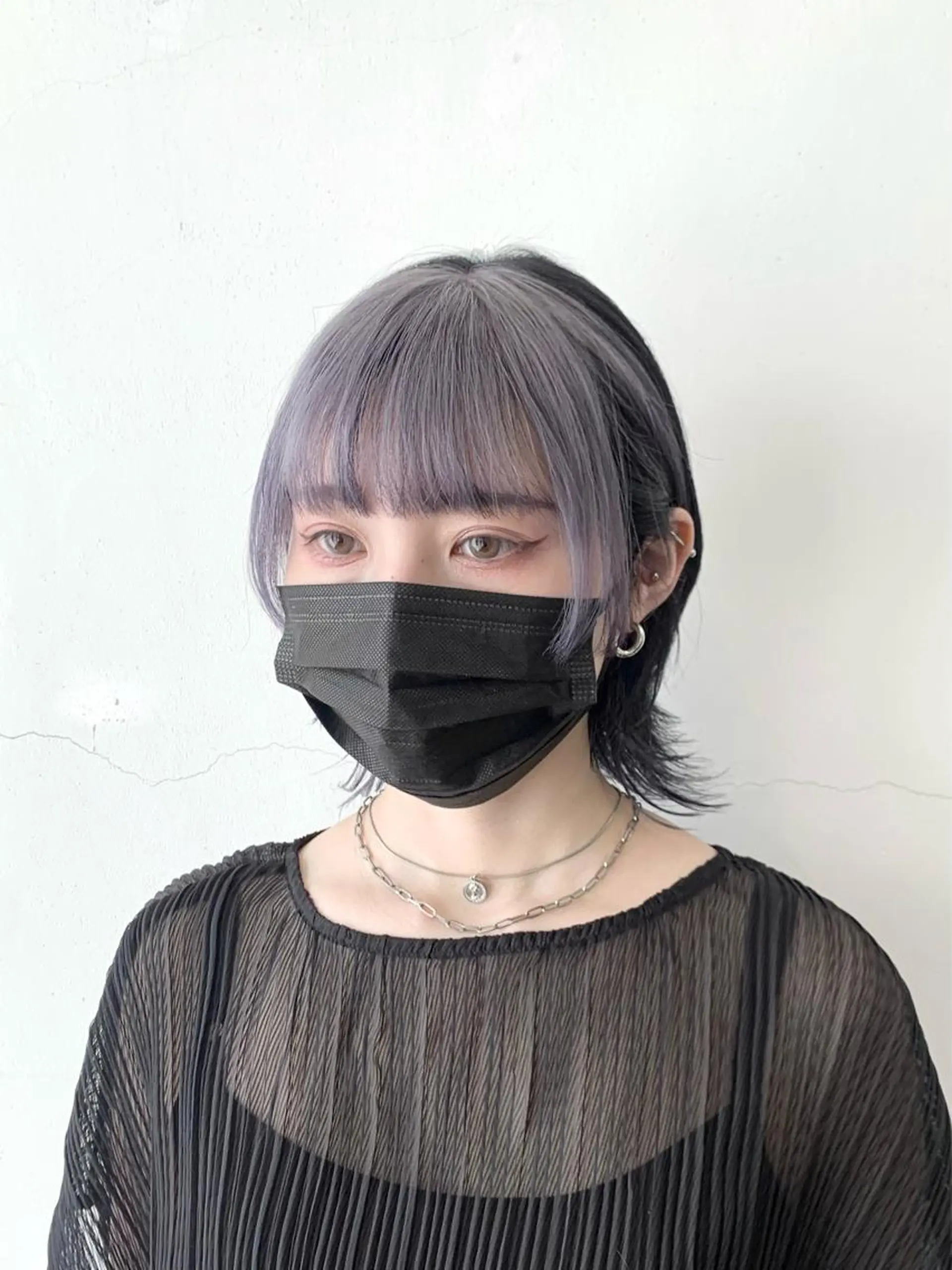 ミディアム カラー ヘアアレンジ ブリーチ ケアブリーチ デザインカラー インナーカラー パープルカラー HARU//原宿🤍 リピート率NO.1のヘアスタイル