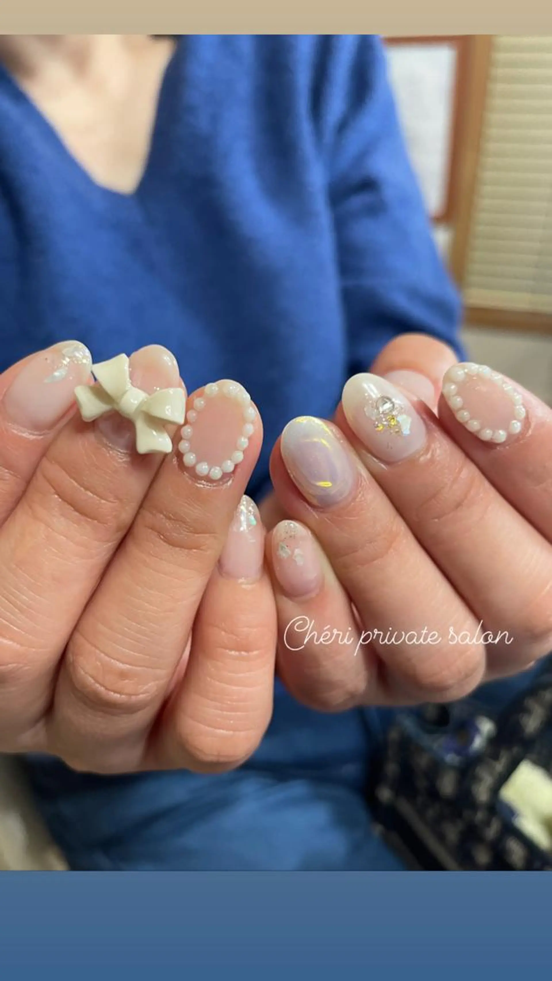 カラー ネイル ショートネイル Chérinail 爪のお手入れのネイルデザイン