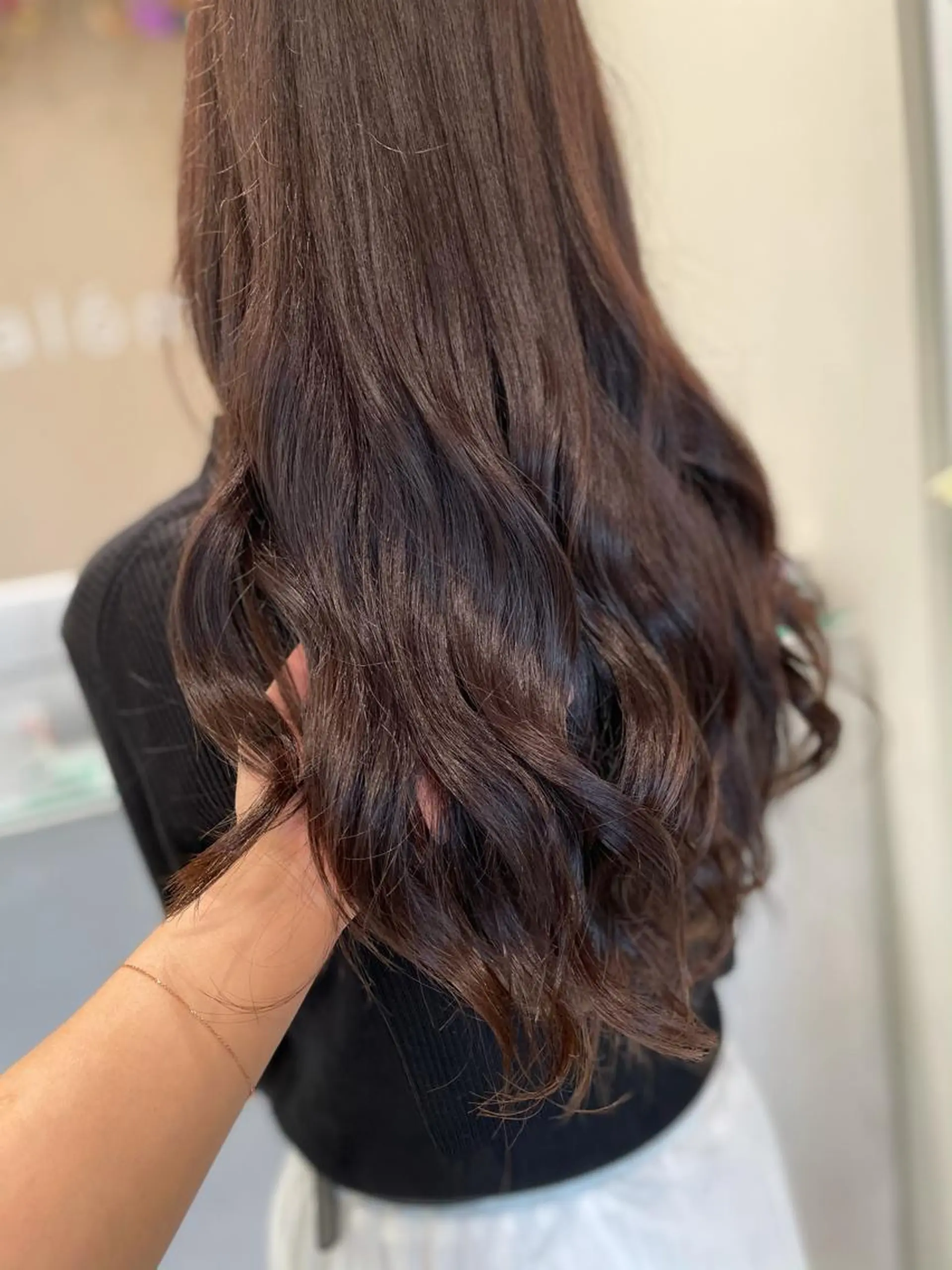 ロング カラー ブラウンカラー チョコレートブラウン 透明感カラー トリートメント ボブ/インナーカラー /眉毛/Miyuのヘアスタイル