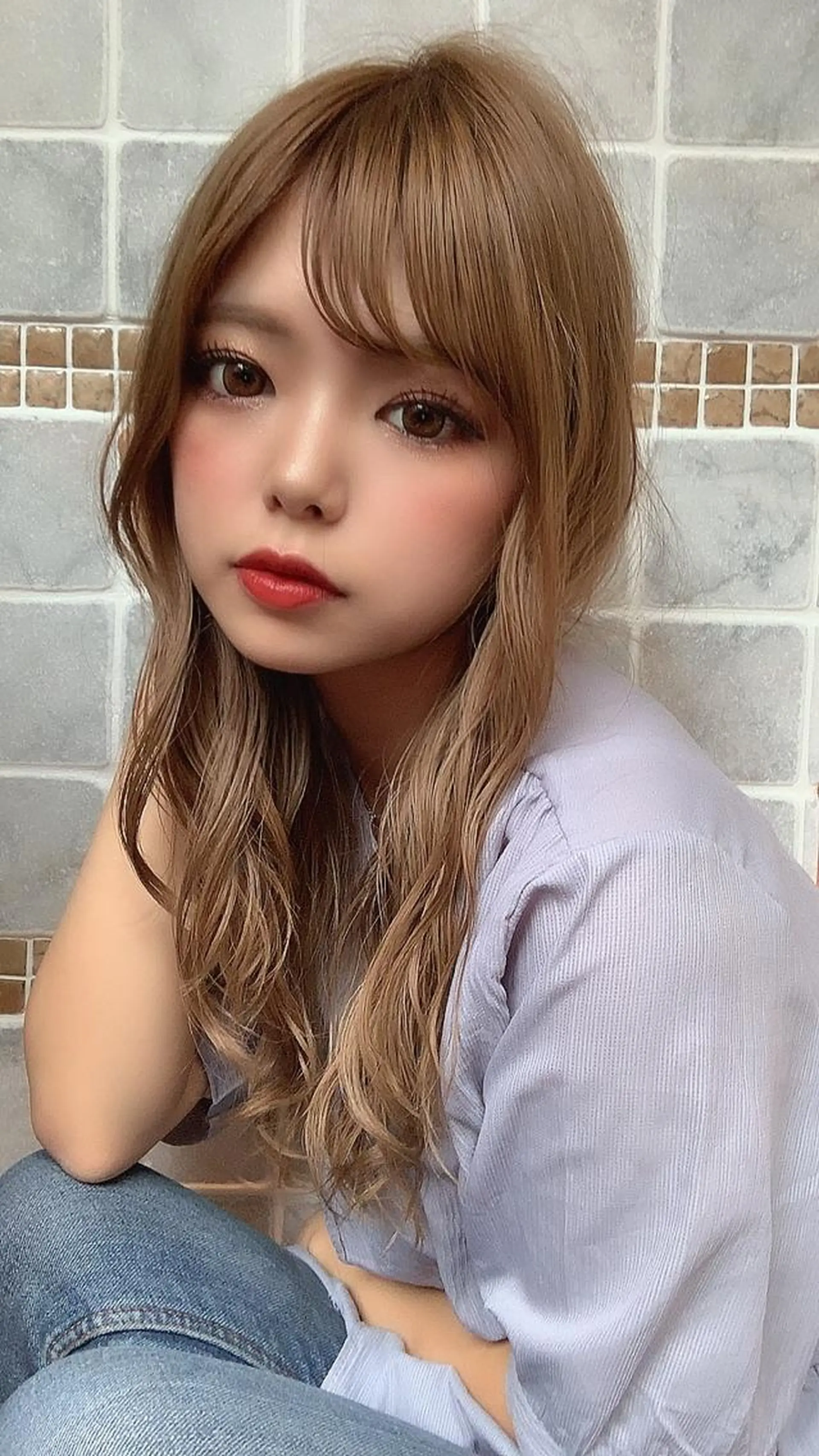 セミロング カット ヘアカラー トリートメント 代表山口ひな 髪質改善のプロのヘアスタイル