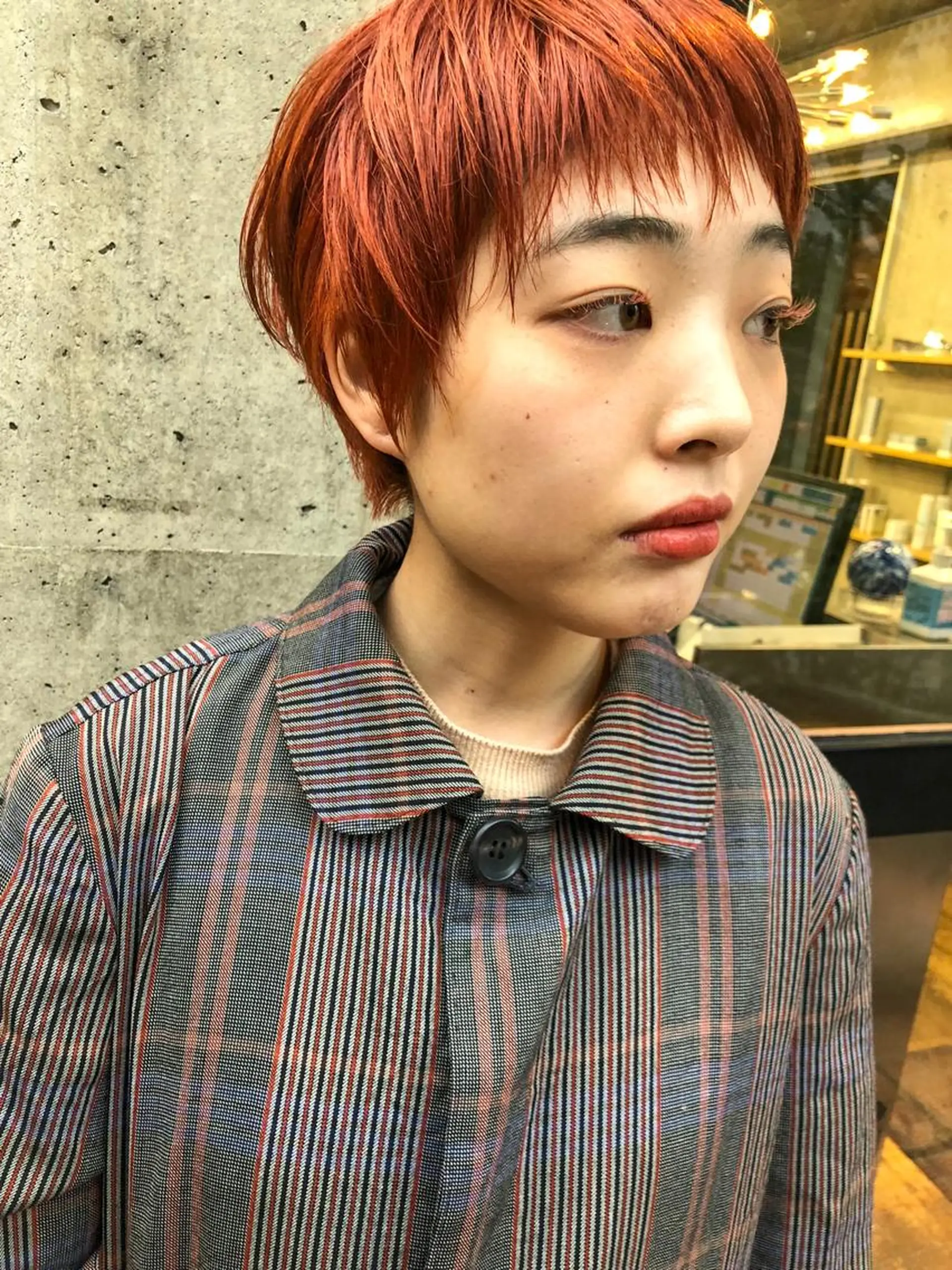 ショート カラー オレンジ ショートヘア カット ヘアカラー トリートメント ヘアセット センスをお届けします 大谷将生infpのヘアスタイル