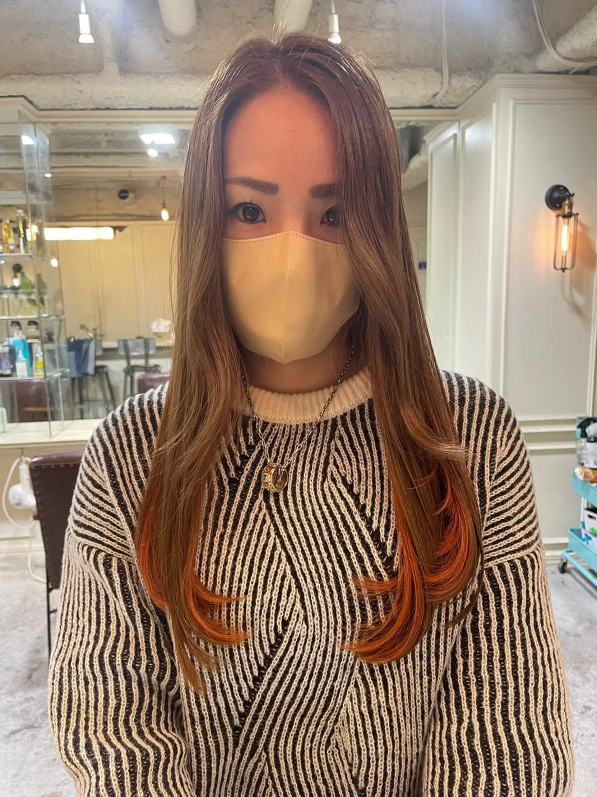 カラー インナーカラー ヘアカラー トリートメント 🫧透明感カラー🫧 Anjuのヘアスタイル