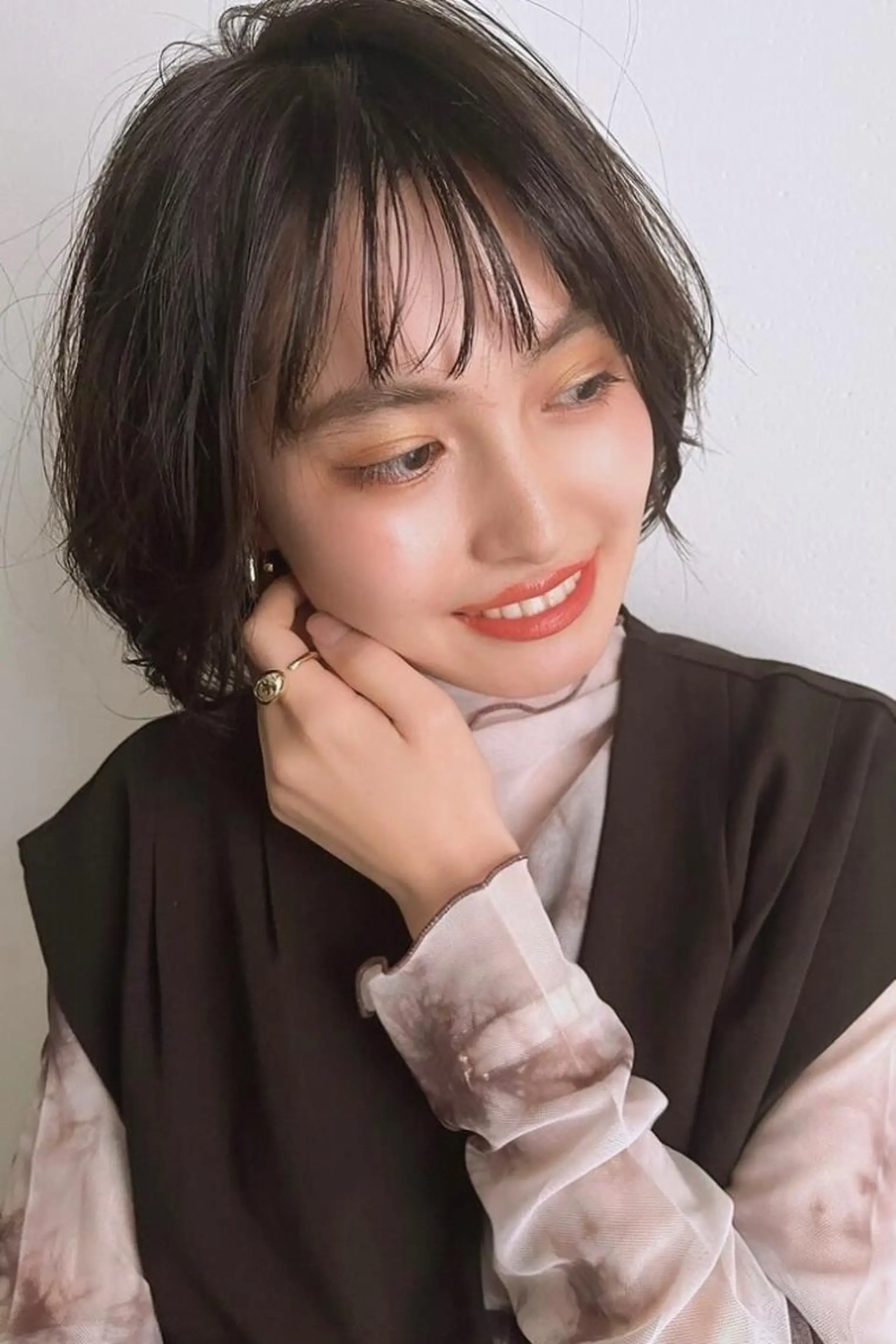 ショート カラー ベージュカラー ブラウンカラー ナチュラルブラウン 暖色カラー/天神/ ヘイマサクラのヘアスタイル