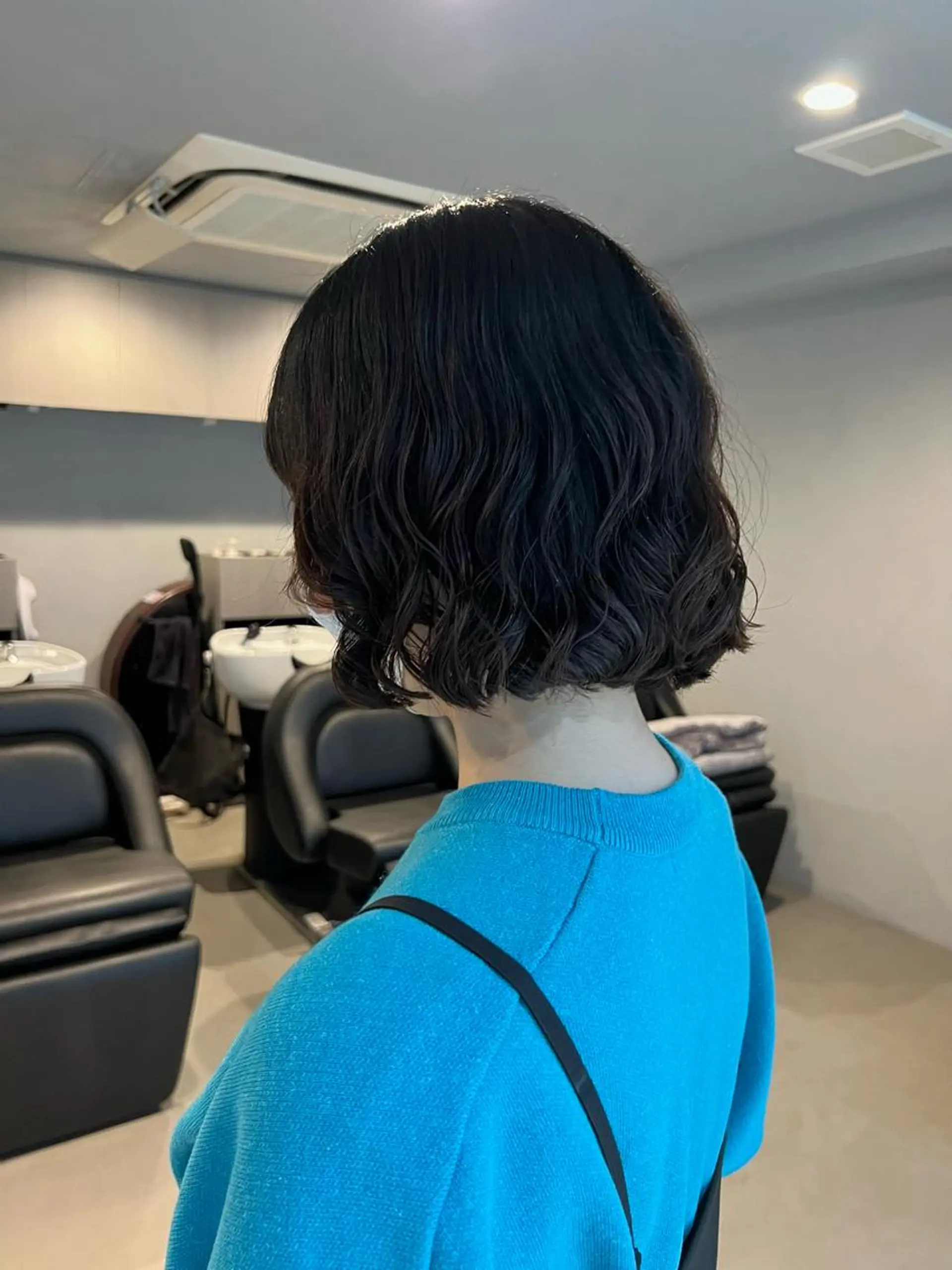 ショート カラー パーマ akane/ボブ /オリーブベージュのヘアスタイル