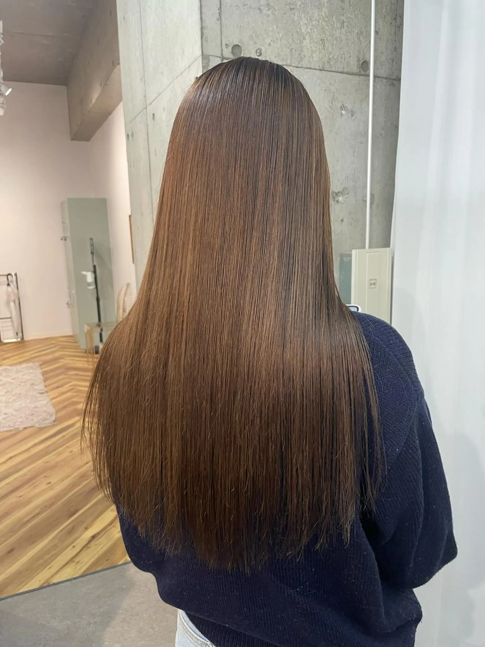 ロング カラー 酸性ストレート ヘアカラー 縮毛矯正 SHOTO ハイトー ン/ブロンドカラーのヘアスタイル