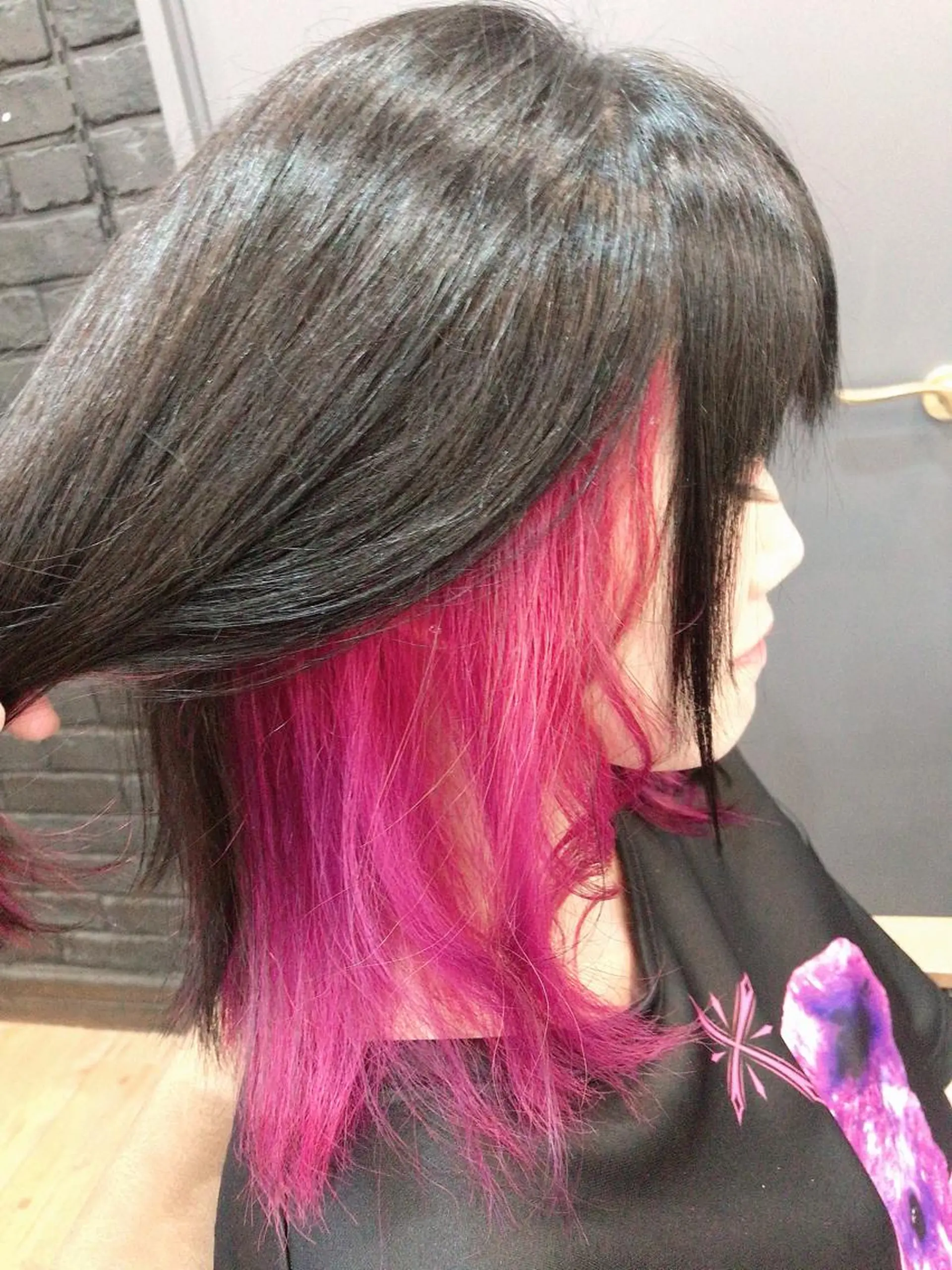 セミロング カラー バイオレットカラー ヘアカラー トリートメント 特殊カラー特化 ✂️SHIAN フジのヘアスタイル