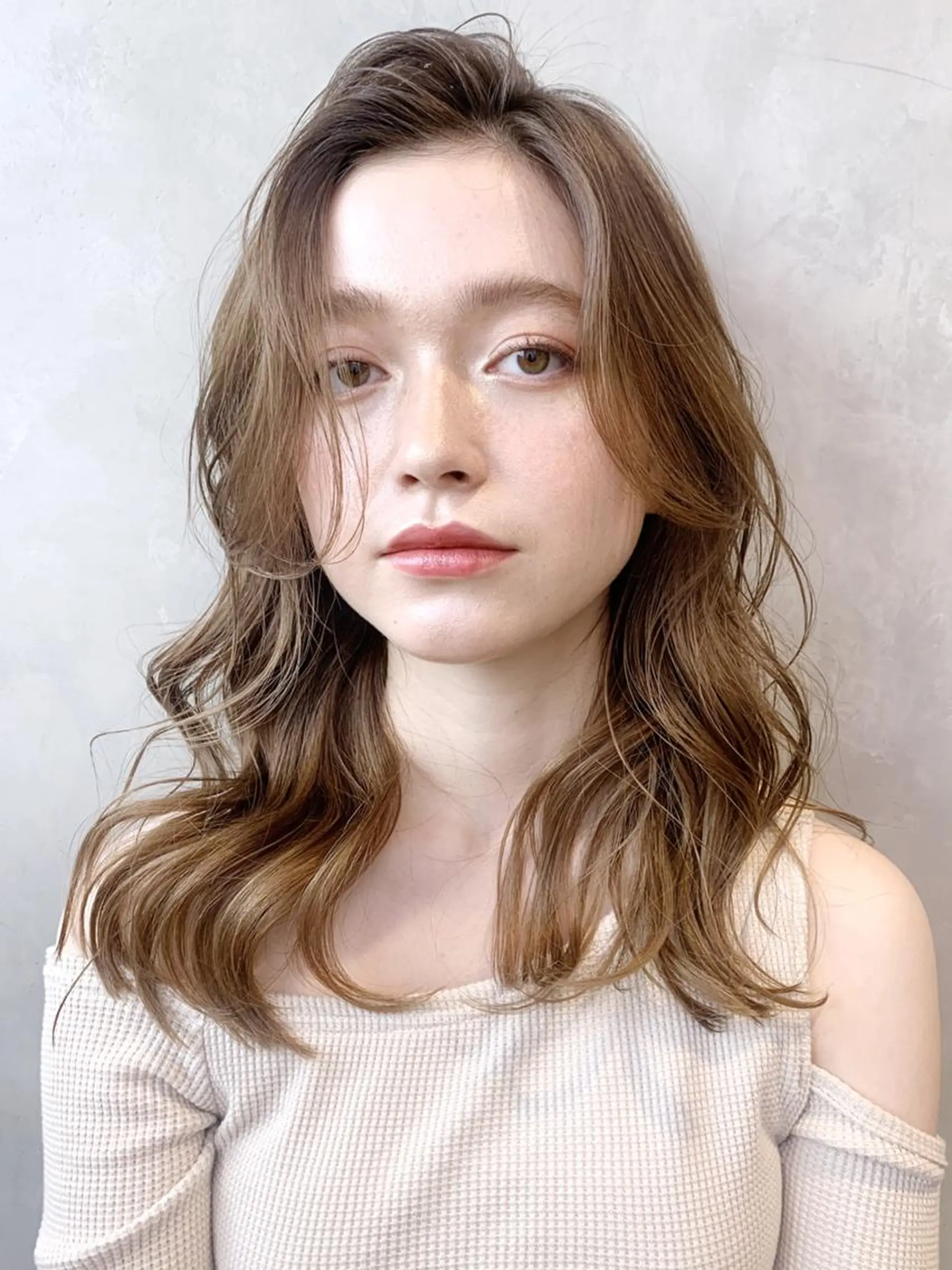 セミロング カラー パーマ ヘアアレンジ ITbyALBUM 中野店のヘアスタイル
