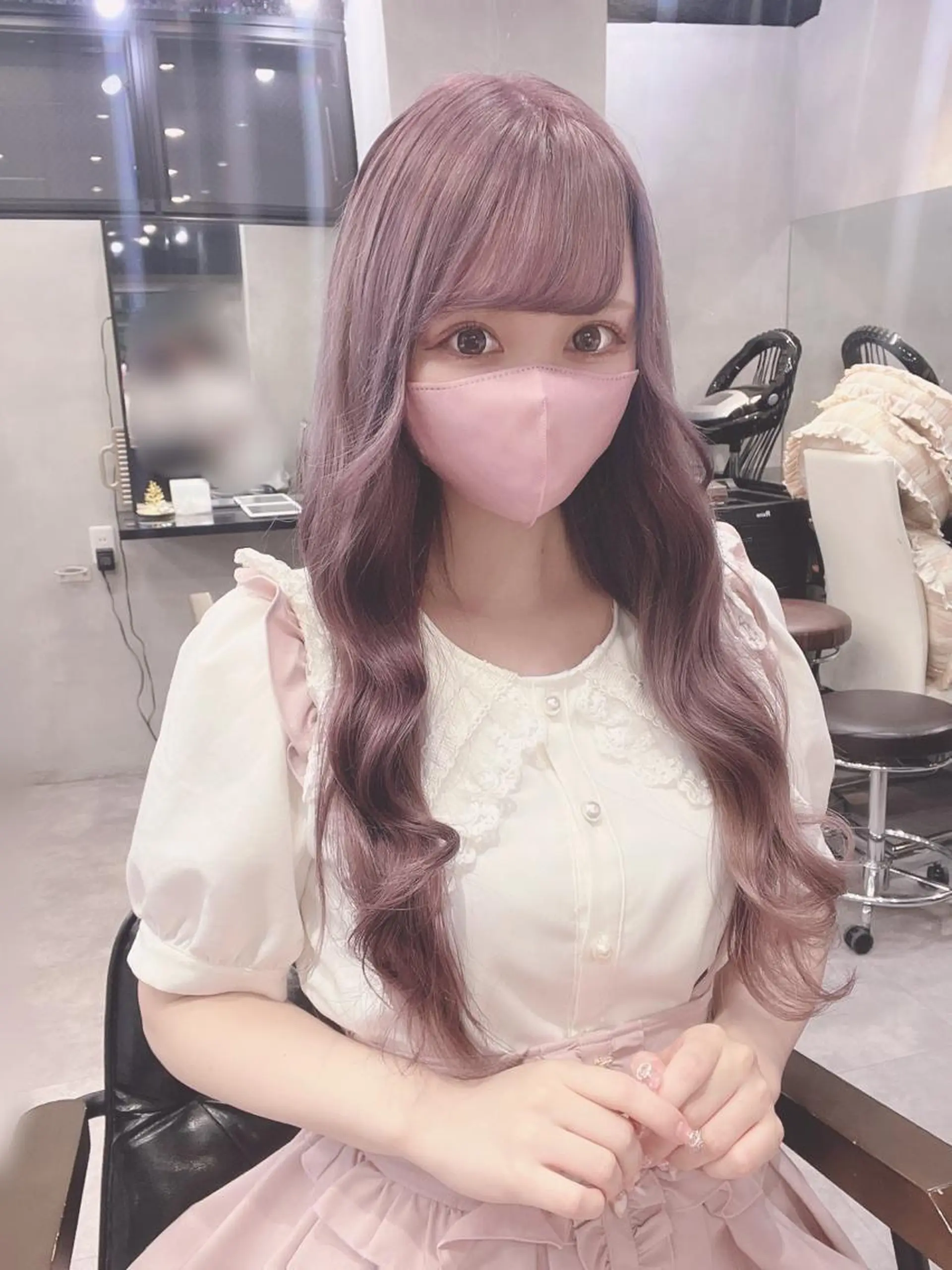 ロング カラー ヘアアレンジ シールエクステ アディクシーカラー アッシュ バレイヤージュ ベージュカラー ar+ ❤︎ maiのヘアスタイル