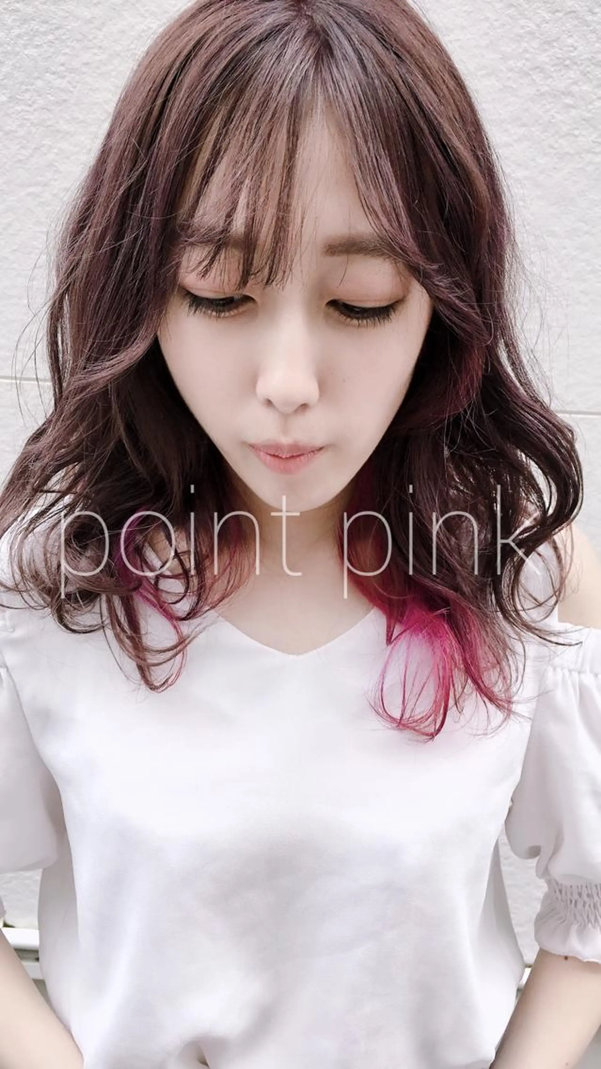 ロング カラー ヘアアレンジ ブリーチ グレージュ ピンクカラー 🌟東銀座マンツーマ ン🌟タカナシのヘアスタイル