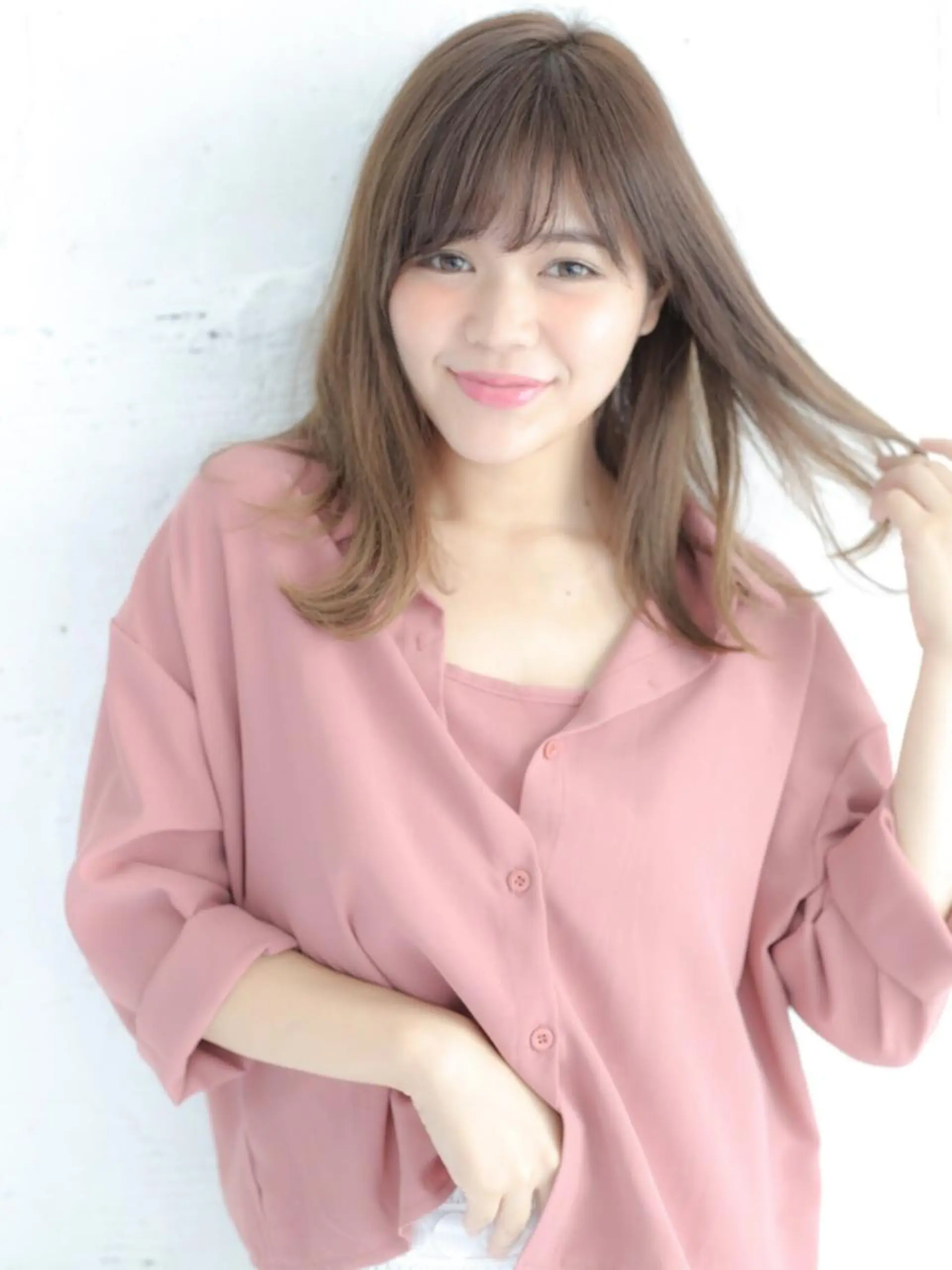 ミディアム カラー パーマ 野崎 ひかりのヘアスタイル