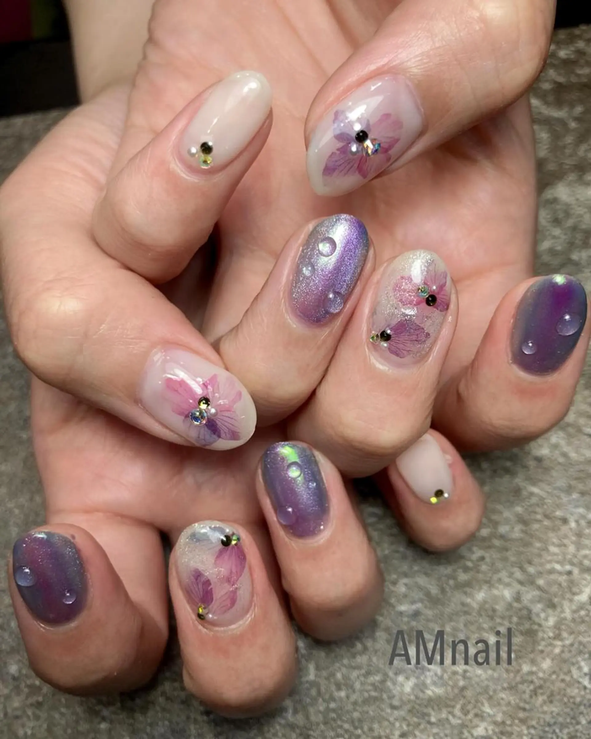 ネイル アートネイル 持ち込み ハンドネイル Am:nail 柏 SUE（スゥ）のネイルデザイン