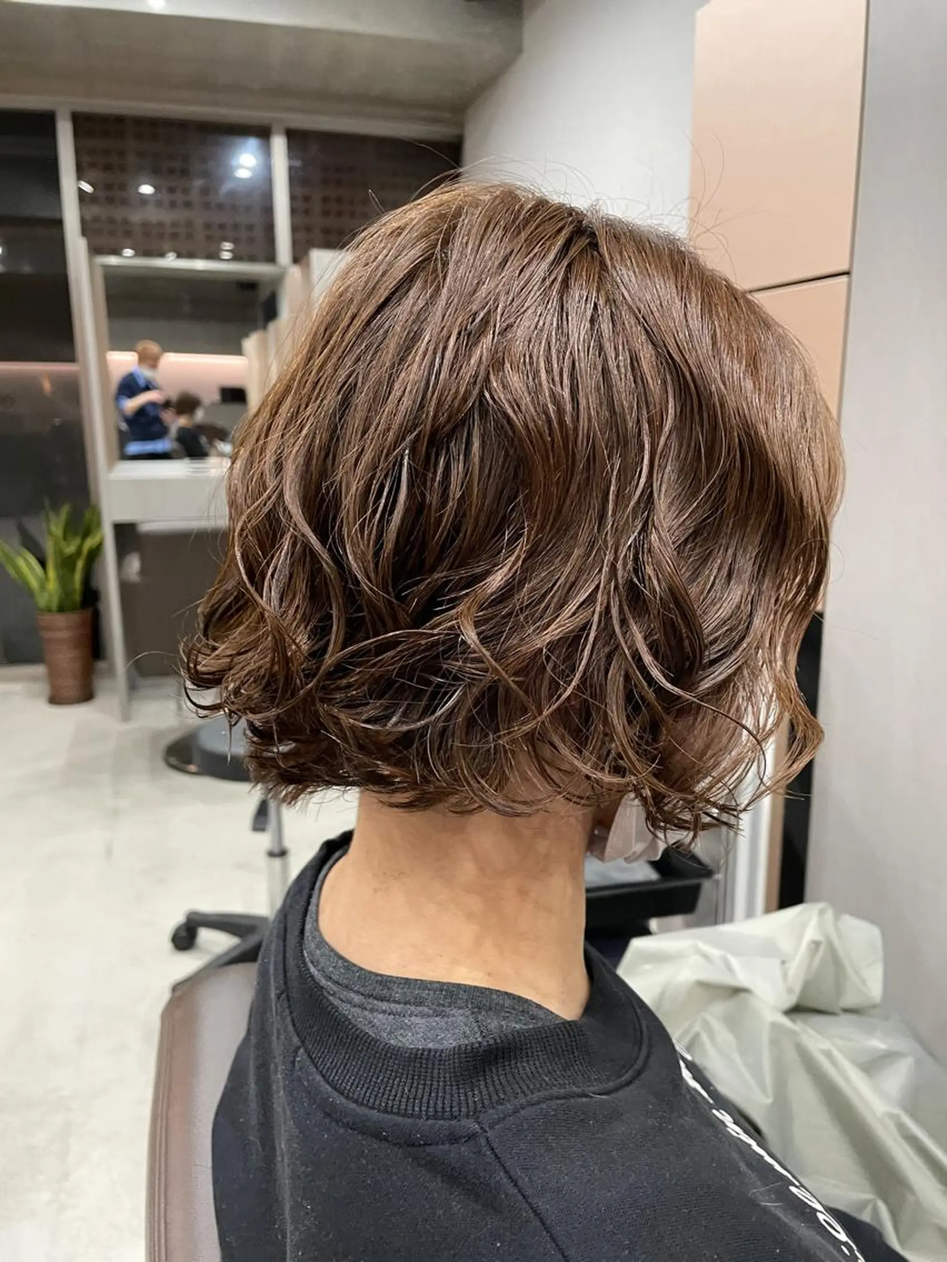 ミディアム カラー パーマ 吉田一輝 外国人パーマのヘアスタイル