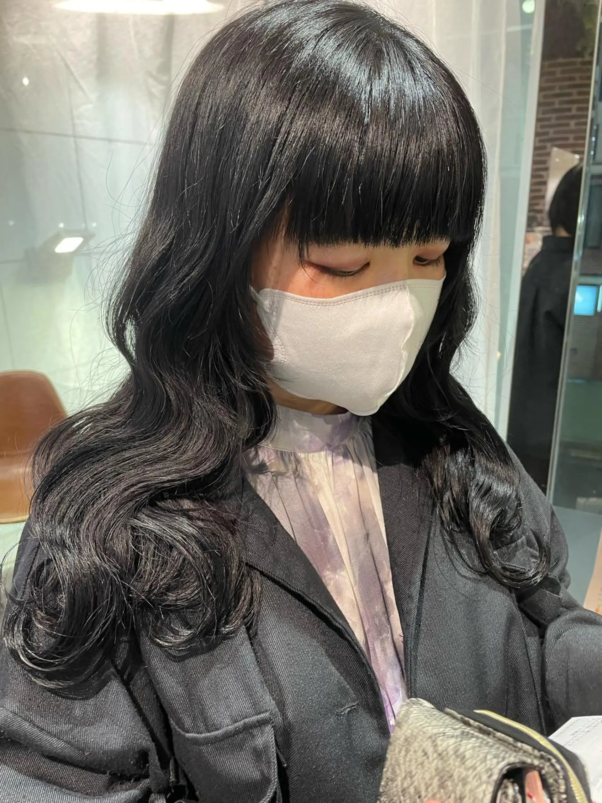 セミロング 髪質改善 カット ヘアカラー トリートメント 韓国ヘア🦋 MIYUのヘアスタイル