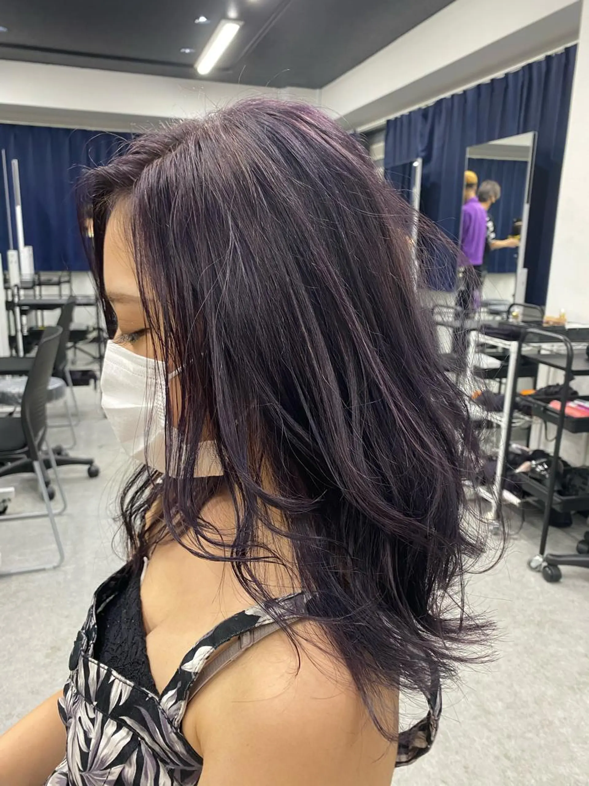 セミロング カラー パーマ ヘアアレンジ メンズ キッズ ネイル マツエク・マツパ 韓国/トレンド レイヤー【101】のヘアスタイル