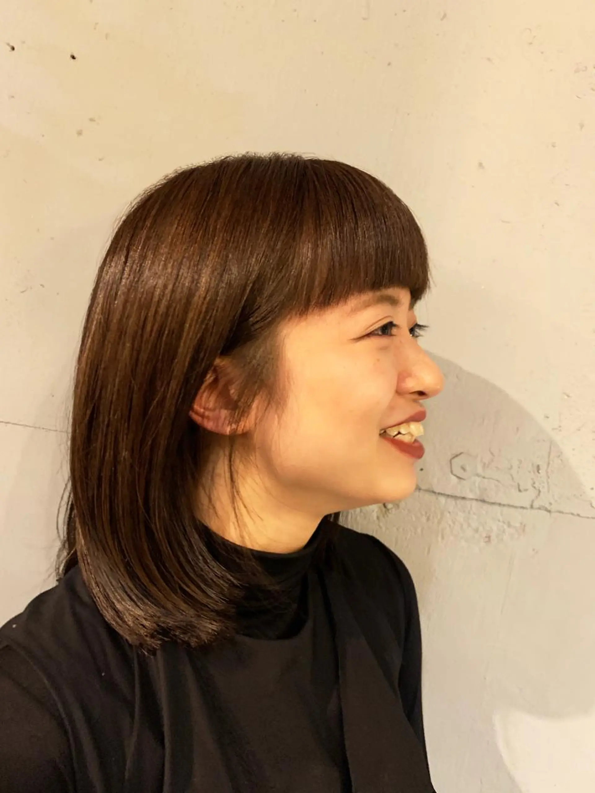 ミディアム ハイライト／レイヤー 木下翔太のヘアスタイル