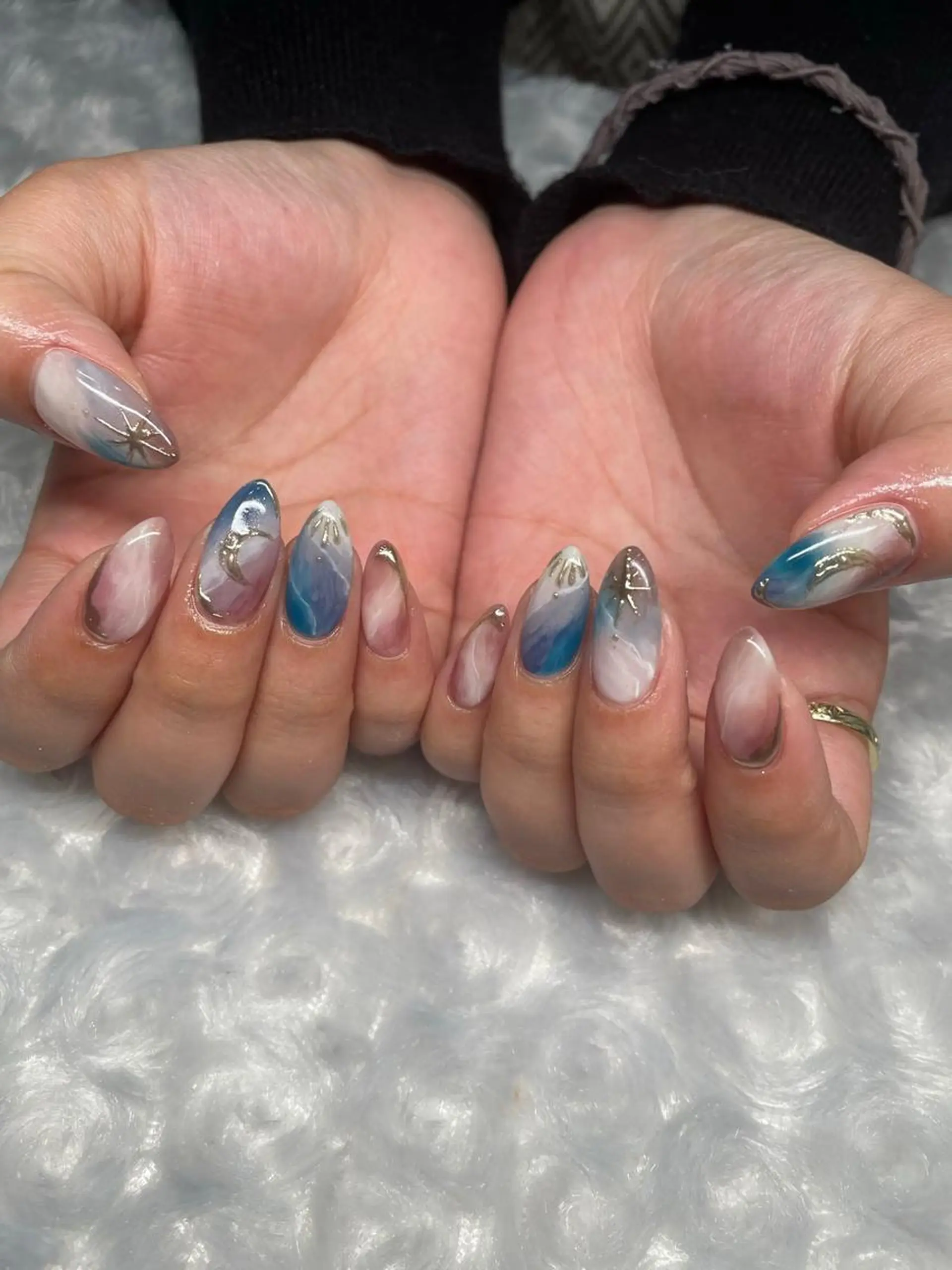 ネイル アートネイル ミラーネイル 持ち込み ハンドネイル nyasu nailのネイルデザイン