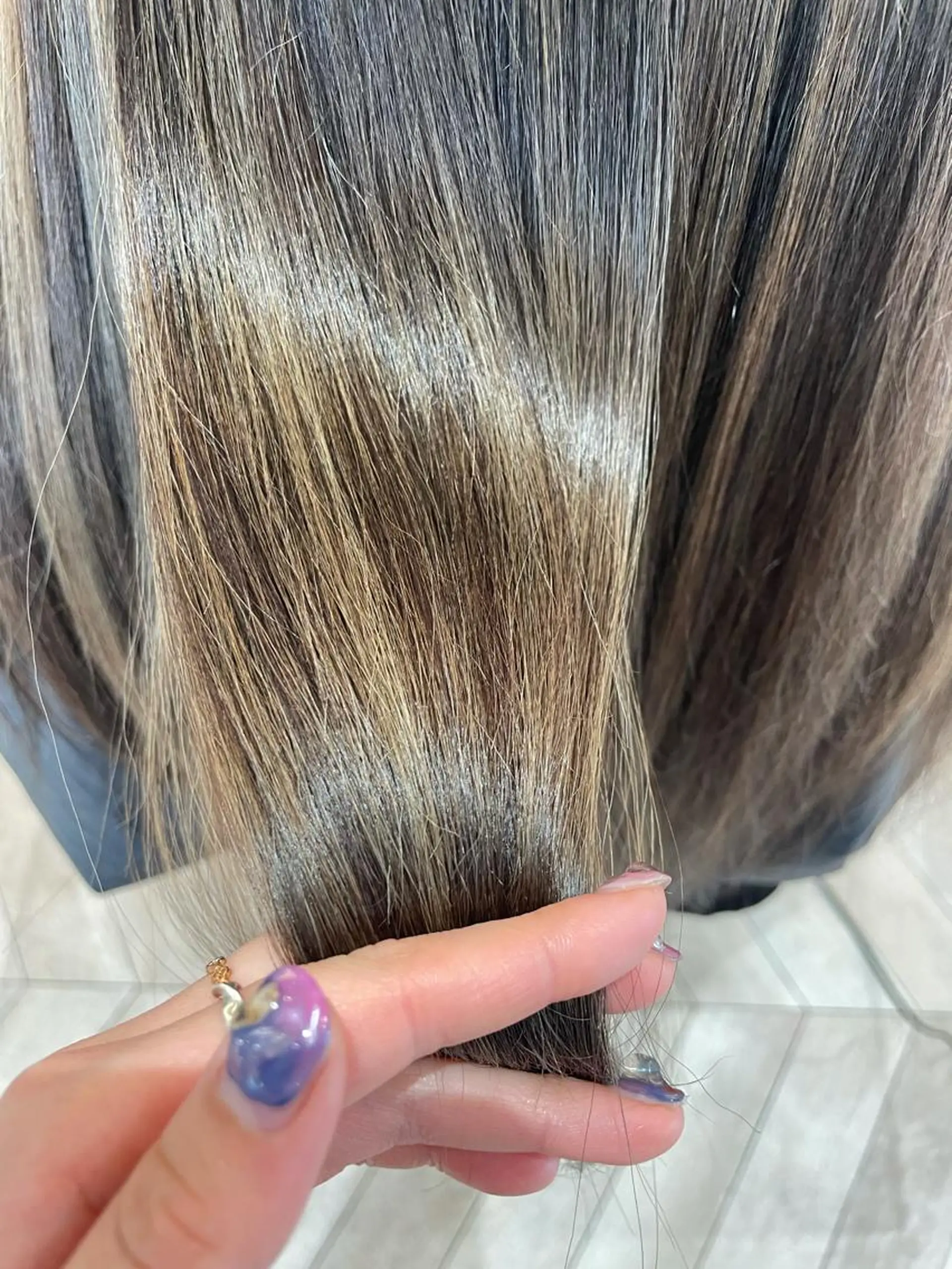 ロング カット 縮毛矯正 [YUCCA] Junaのヘアスタイル