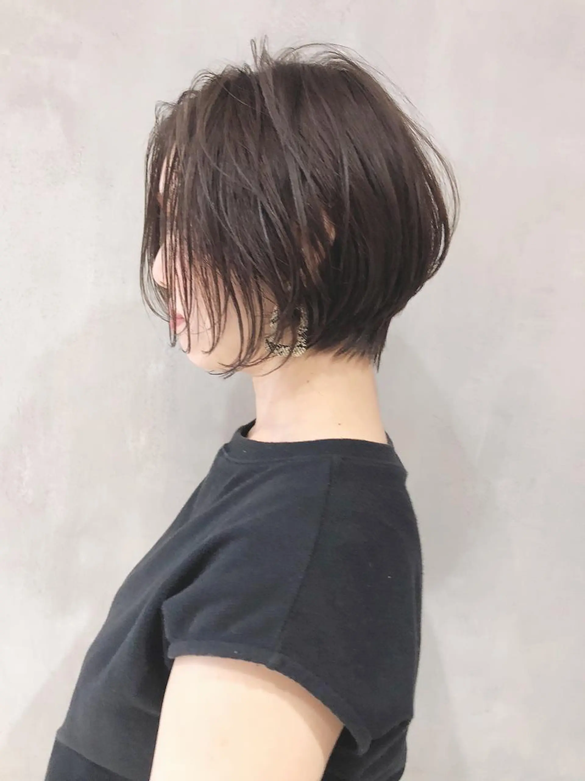 ショート カラー パーマ ヘアアレンジ グレージュ ショートヘア ITbyALBUM 中野店のヘアスタイル