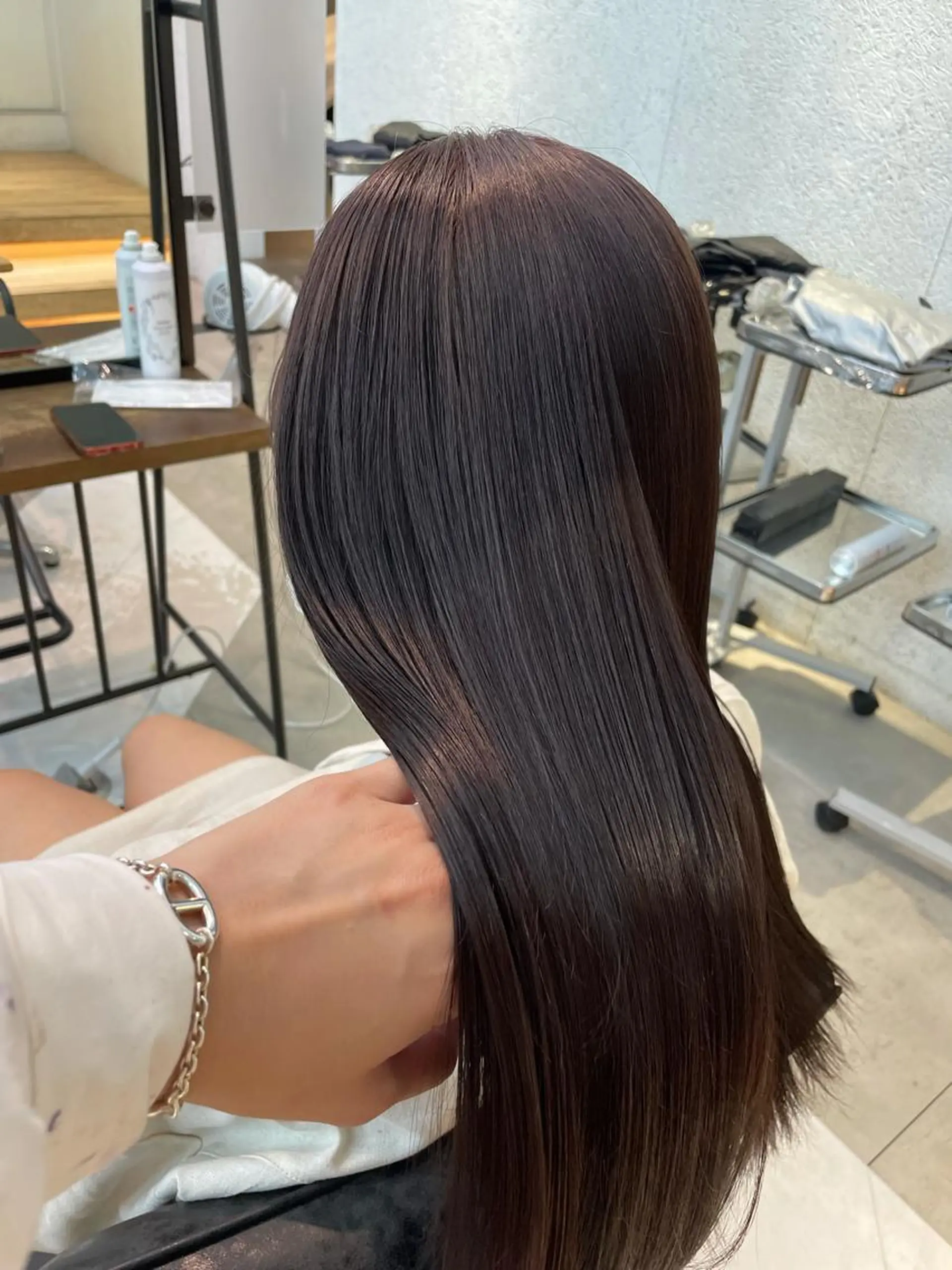 セミロング カラー ブリーチ ブリーチなしカラー ヘアカラー 🎀ボブ＋ハイトーン シュカ👶🏻のヘアスタイル