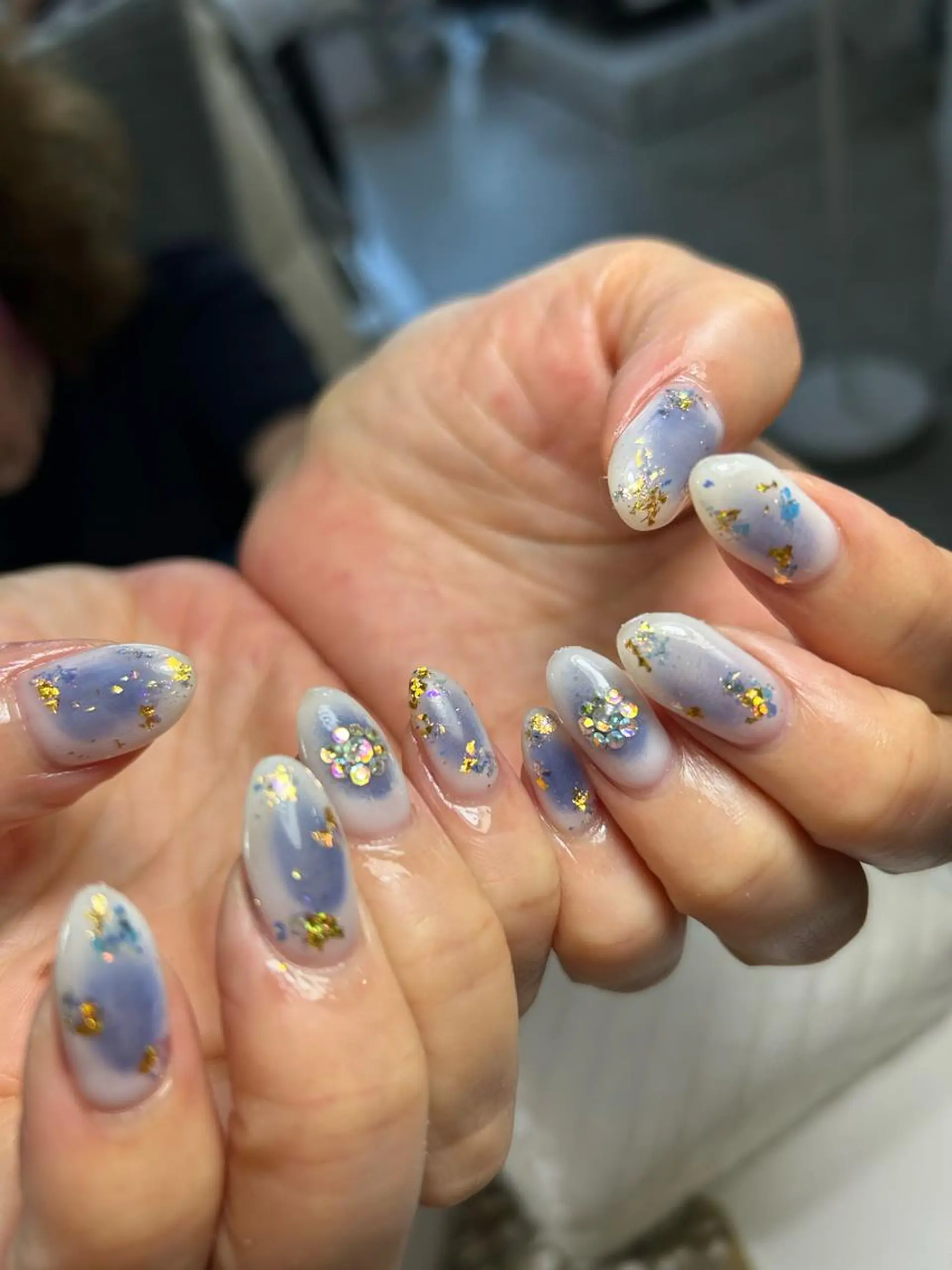 ネイル アートネイル 長さ出し ジェルネイル キラキラネイル ニュアンスネイル ハンドネイル 艶々の美爪を〜 【リリアーナ】のネイルデザイン