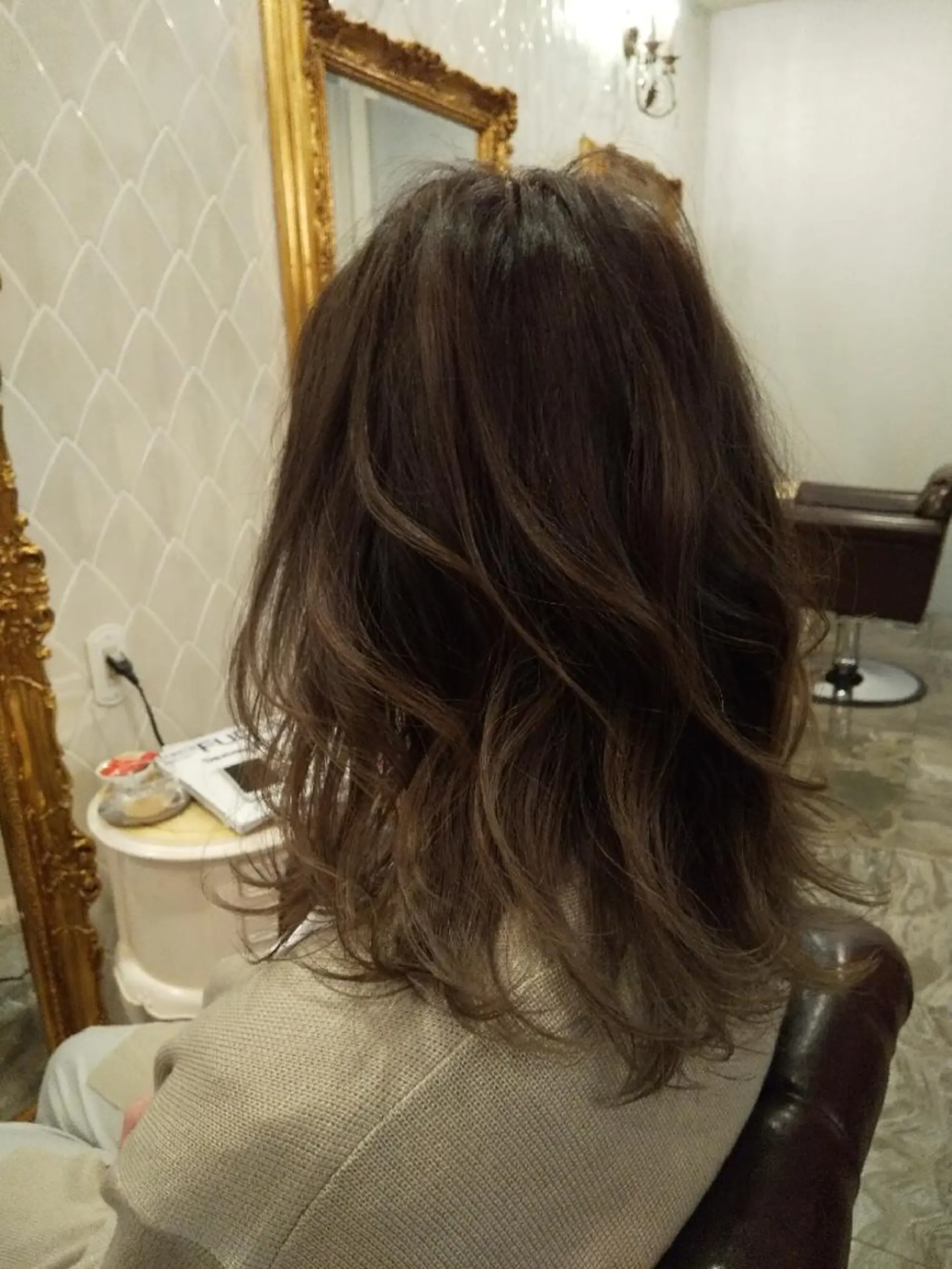 ミディアム 切りっぱなしボブ ボブ 山崎 絹人のヘアスタイル