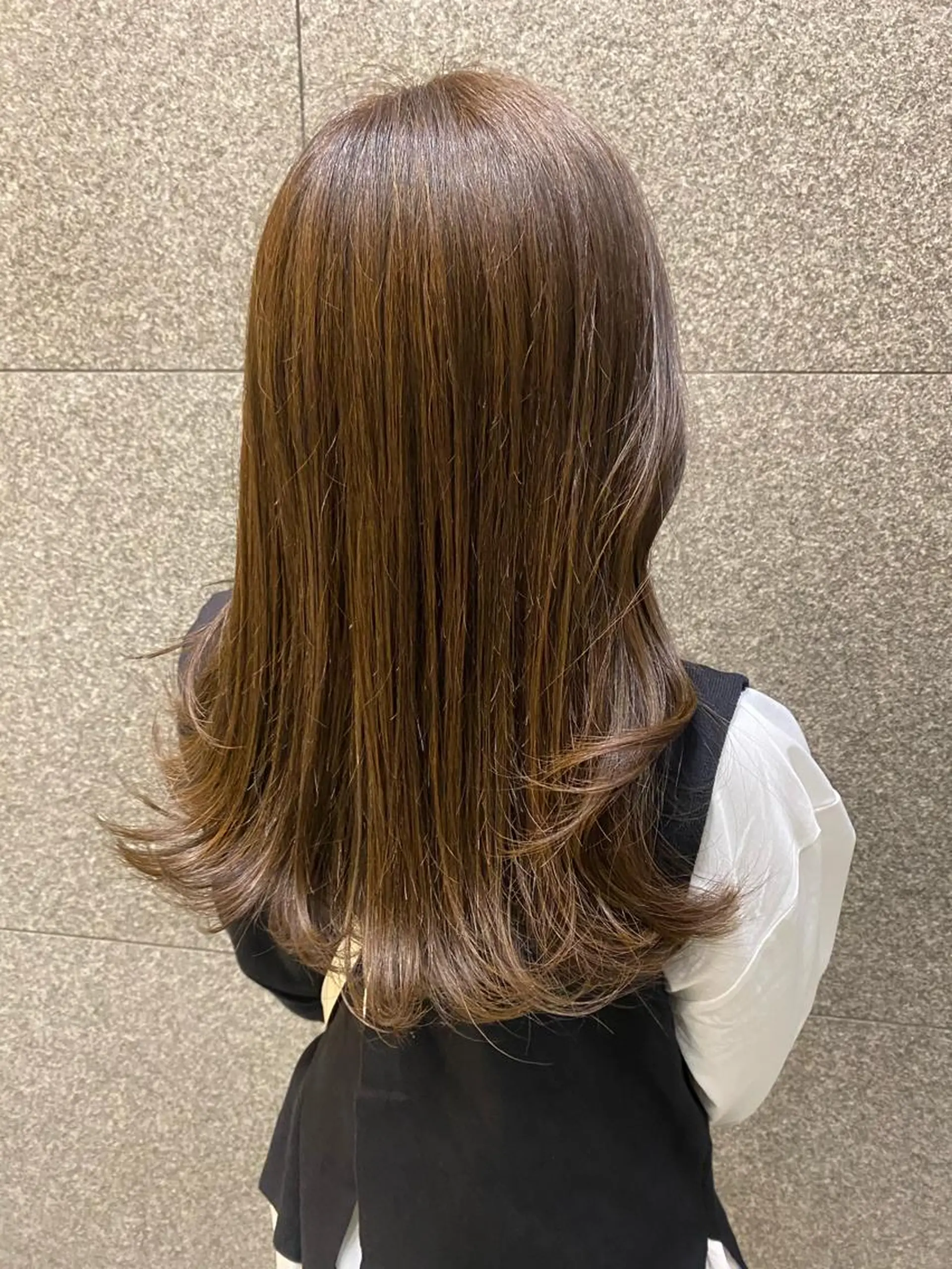 セミロング デザインカラー/ボブ ブリーチカラー/ユリのヘアスタイル