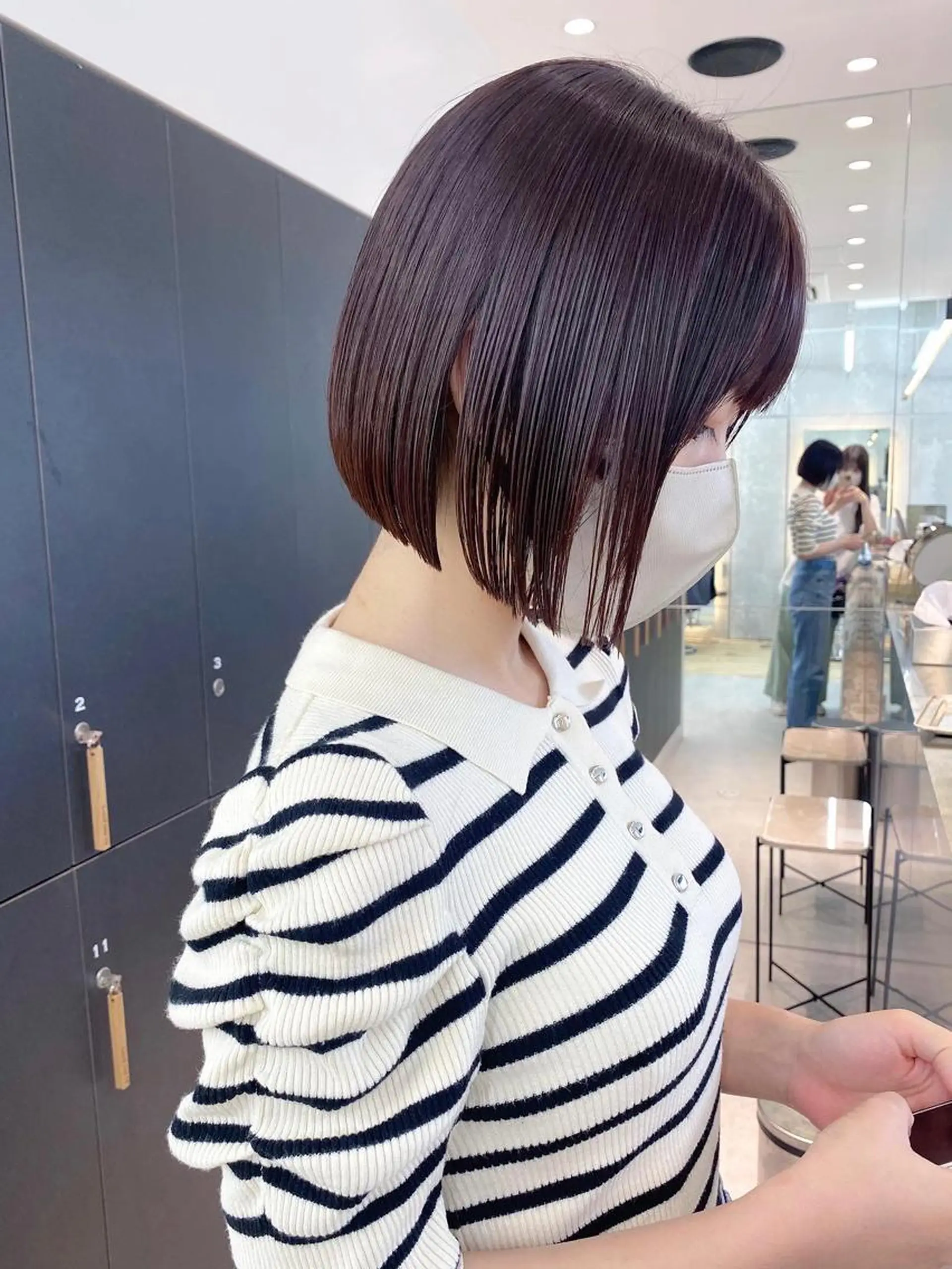 ショート カラー 前下がりボブ ボブ ♥️ボブ韓国風ヘア ♥️久保田夢美のヘアスタイル