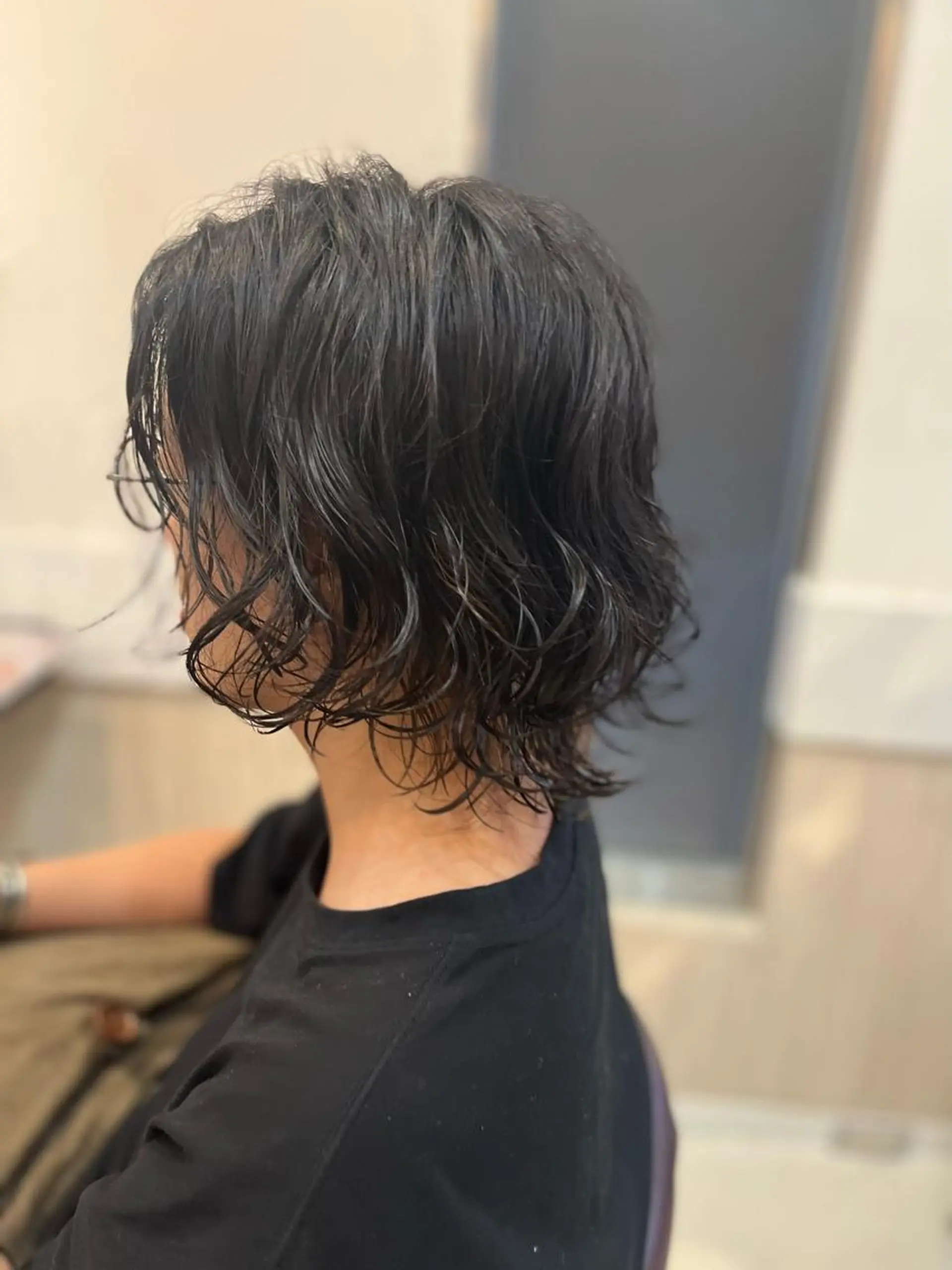 ミディアム パーマ メンズ カット パーマ トータルビューティー K:R鶴川のヘアスタイル