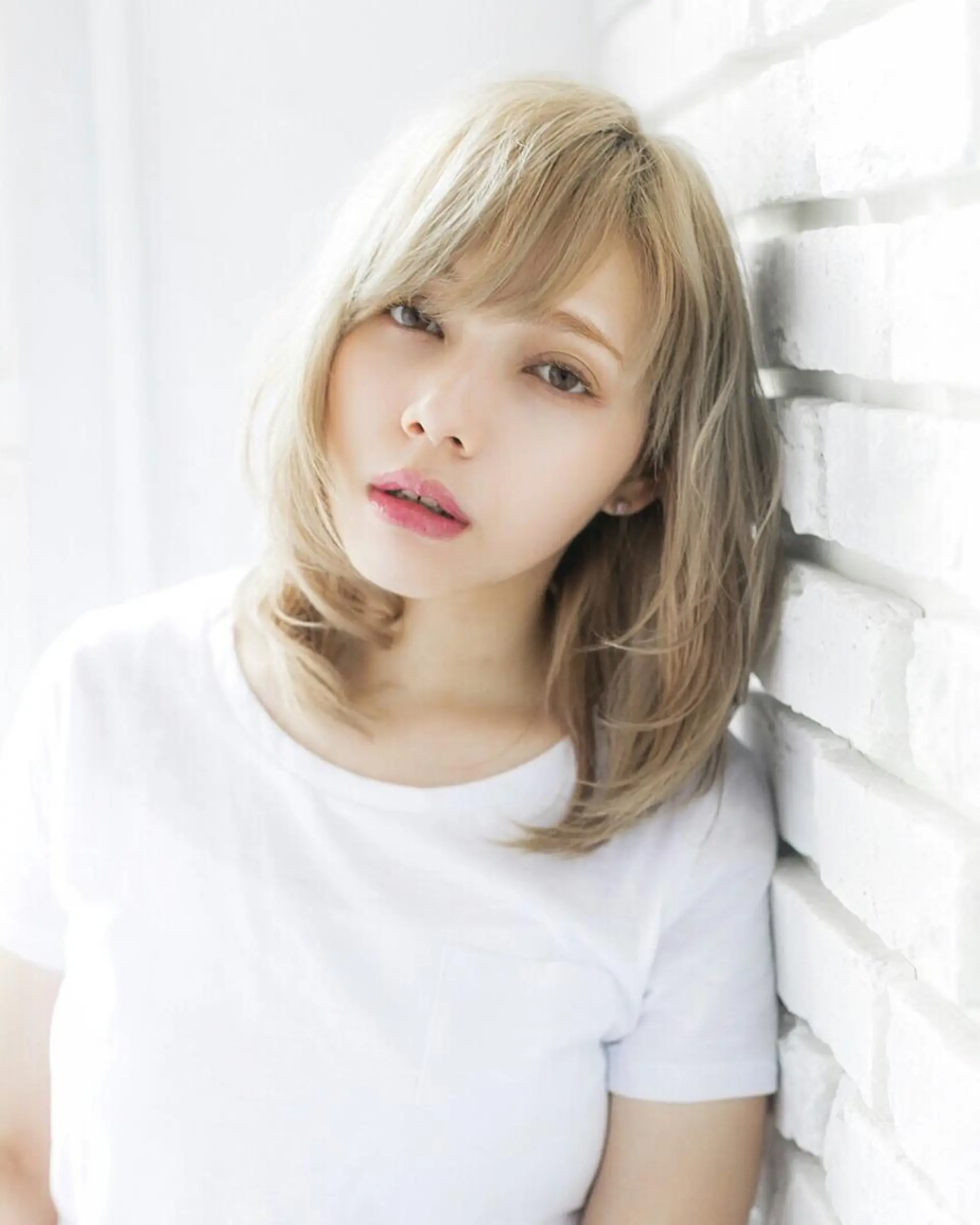 セミロング カラー 顔周りカット レイヤーカット トップスタイリスト 小澤純一のヘアスタイル