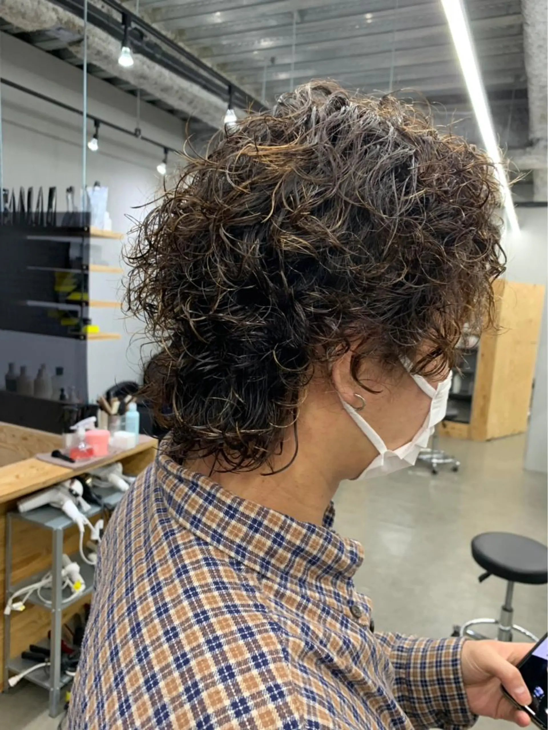 ショート パーマ メンズ スパイキーパーマ 柏NO1 藤本葉のヘアスタイル