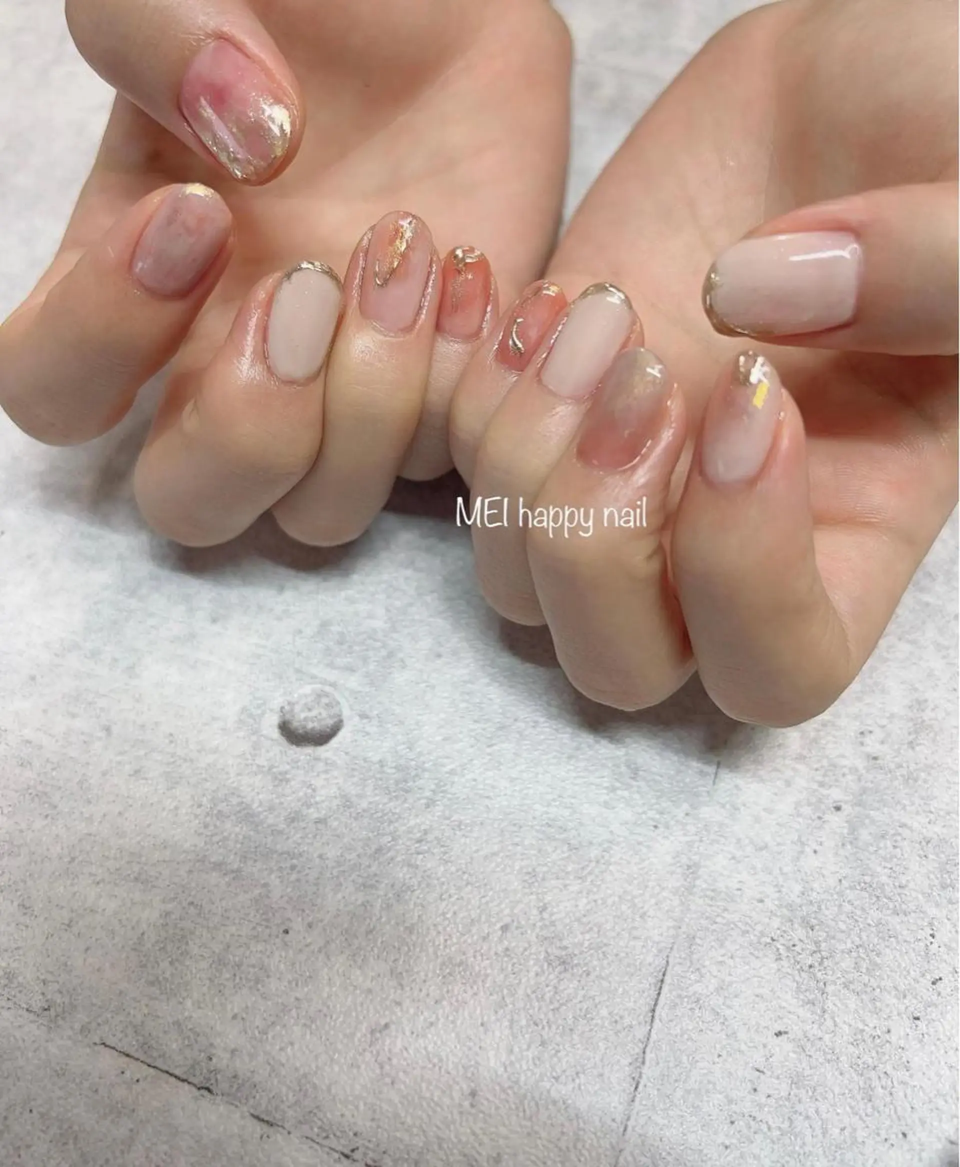 ネイル ジェルネイル 韓国ネイル パラジェル 北浦和 自爪育成ケアのネイルデザイン