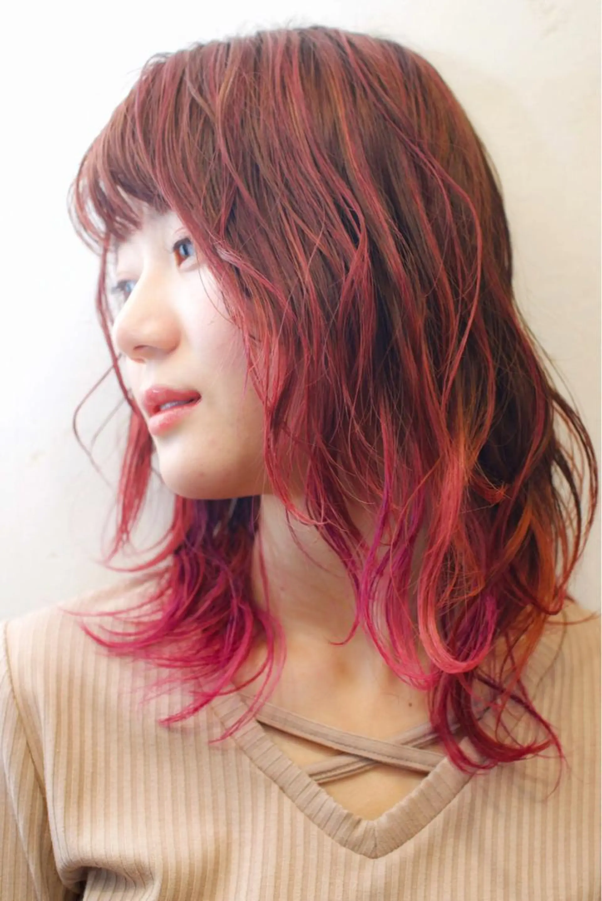 ミディアム カラー OAK溝の口 𖠋SHINYAのヘアスタイル