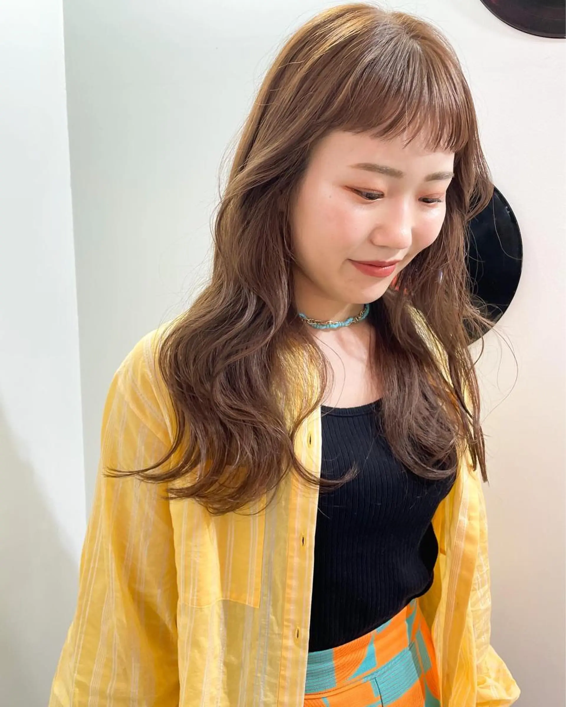ミディアム カラー パーマ 💖美髪矯正💖 辻未侑のヘアスタイル