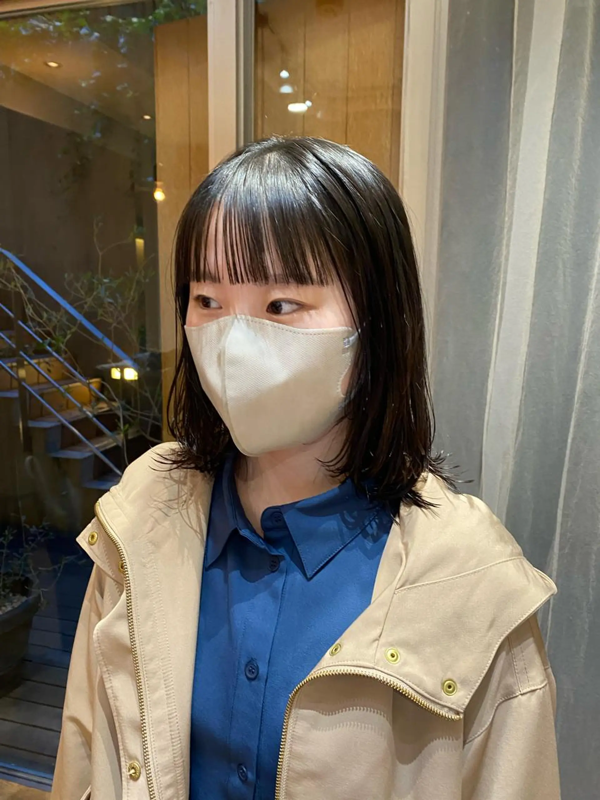 ミディアム ワイドバング カット トリートメント 大人可愛い♡コテ巻き パーマ🌼杉田 萌恵のヘアスタイル