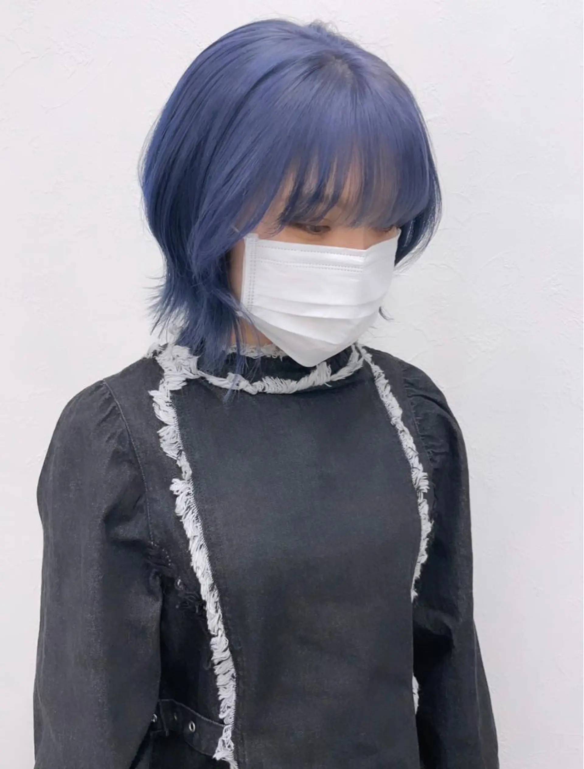 ミディアム カラー ブルーカラー ブルーラベンダー ラベンダーカラー ヘアカラー 2nd所属・🤍2nd🤍田所 美希のヘアスタイル